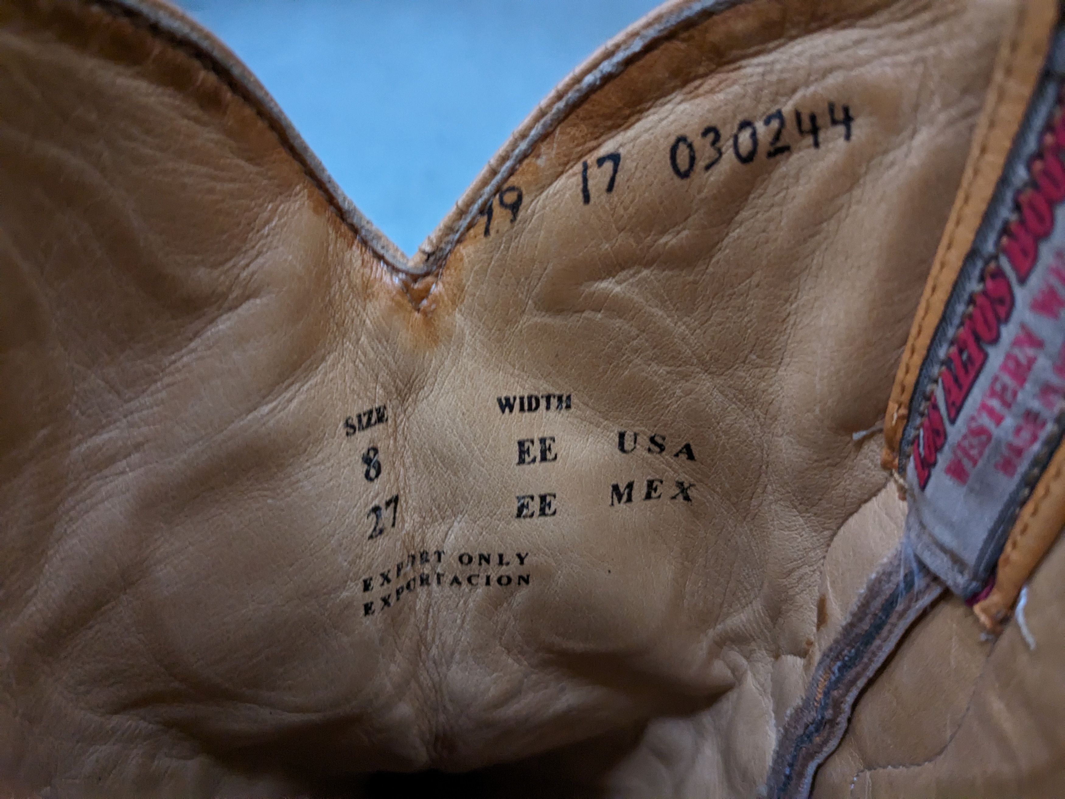 Genuine Leather Vintage Cowboy Boots Yellow Lizard 8 Wide Leather USA Size US 8 / EU 41 - 10 Thumbnail