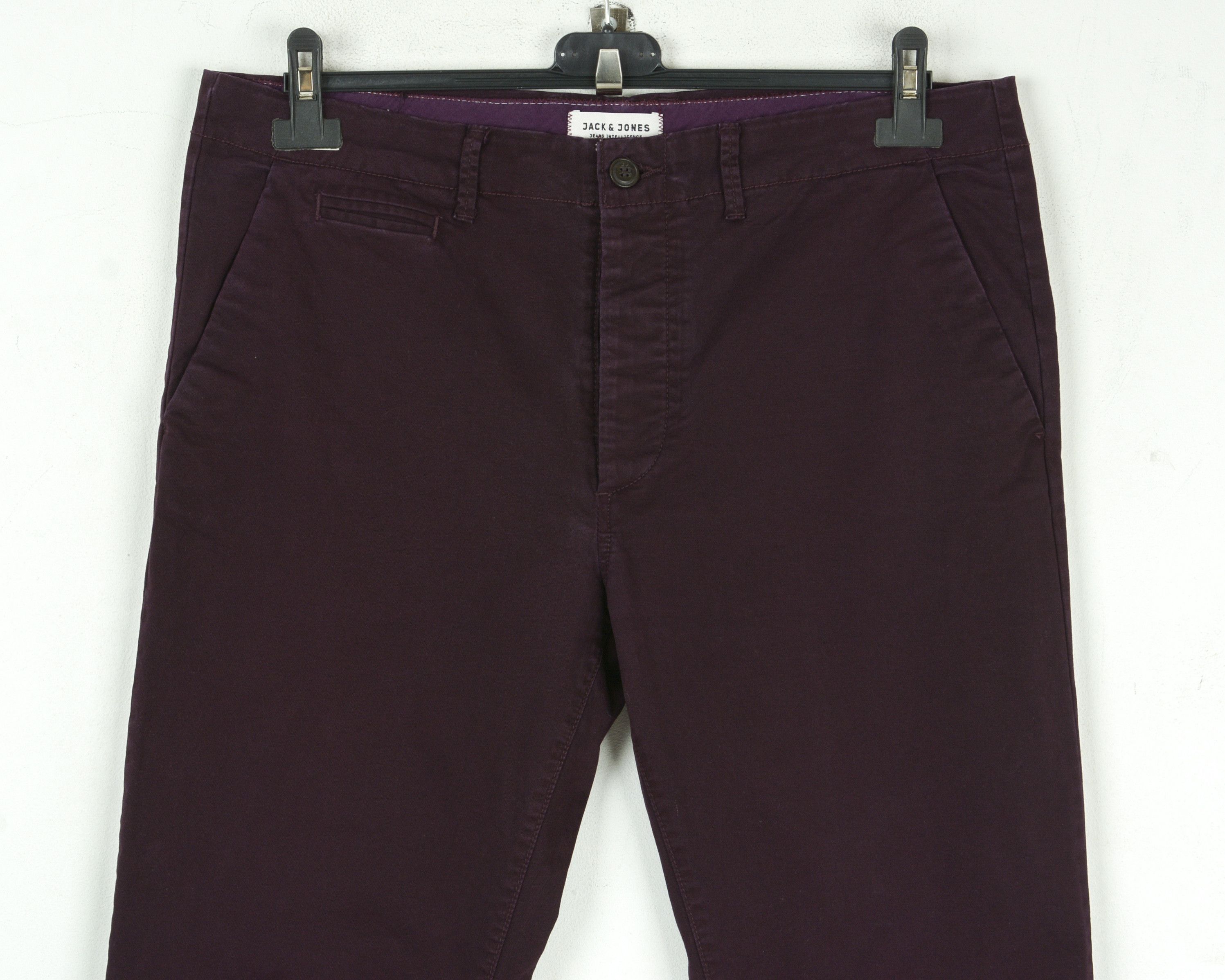 Jack & Jones Marco Mens W34 L34 Slim Fit Straight Pants Trousers Bottoms Size US 34 / EU 50 - 2 Thumbnail