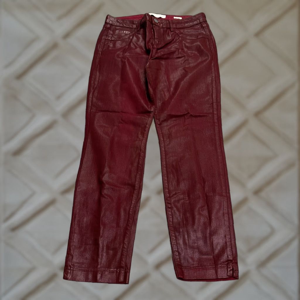 Vintage Divine Rights Of Denim Jeans Ankle Crop Womens 29 Red Cabernet Mid Rise 30x27 Size 29" - 1 Thumbnail