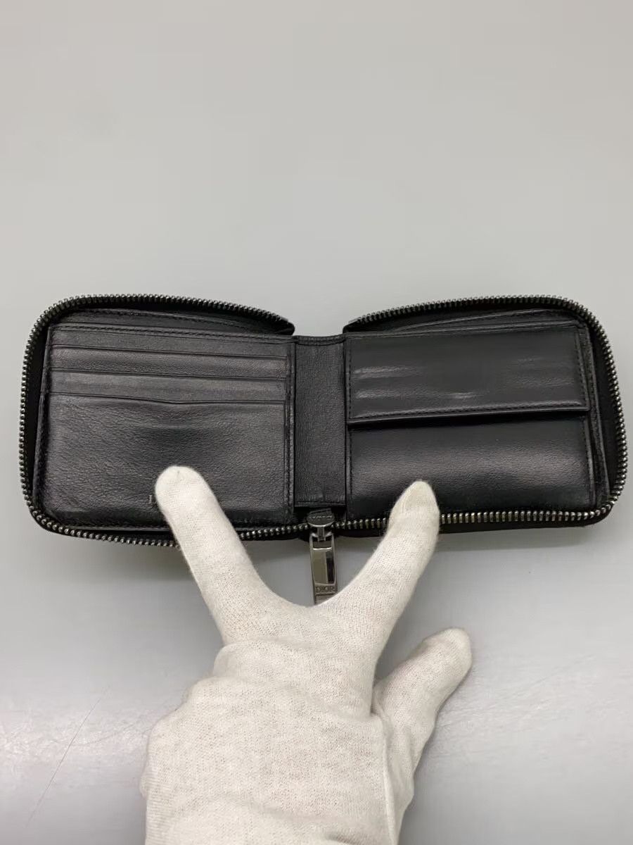 Dior Dior Oblique Jacquard Monogram Round Zip Wallet Black Size ONE SIZE - 4 Thumbnail