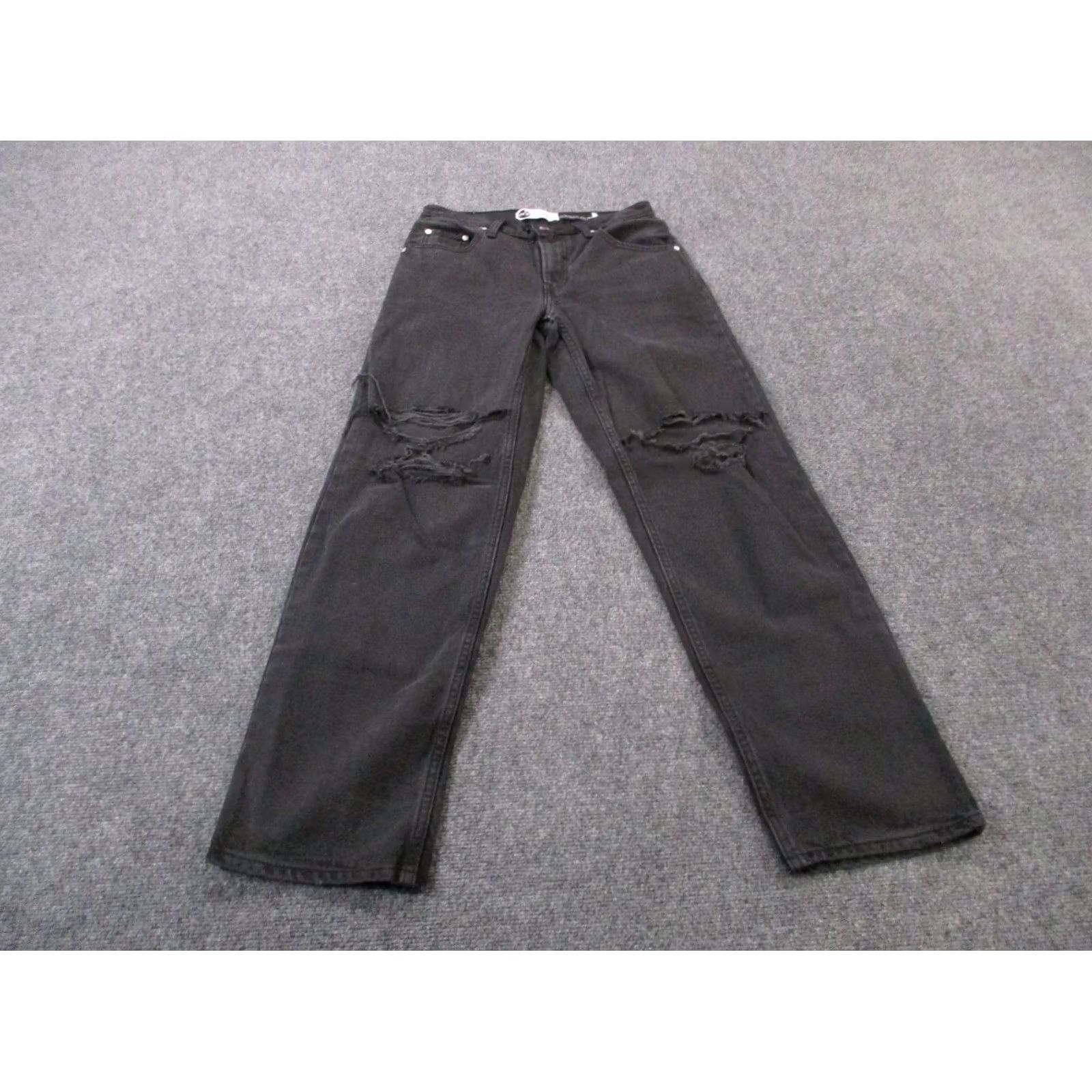 Levi's Levis Jeans Womens 26 Black Distressed Silver Tab 94 Baggy Wide Leg Y2K Skater Jeans Women Straight 505 Vintage Regular Black Womens Size 30" / US 8 / IT 44 - 4 Thumbnail