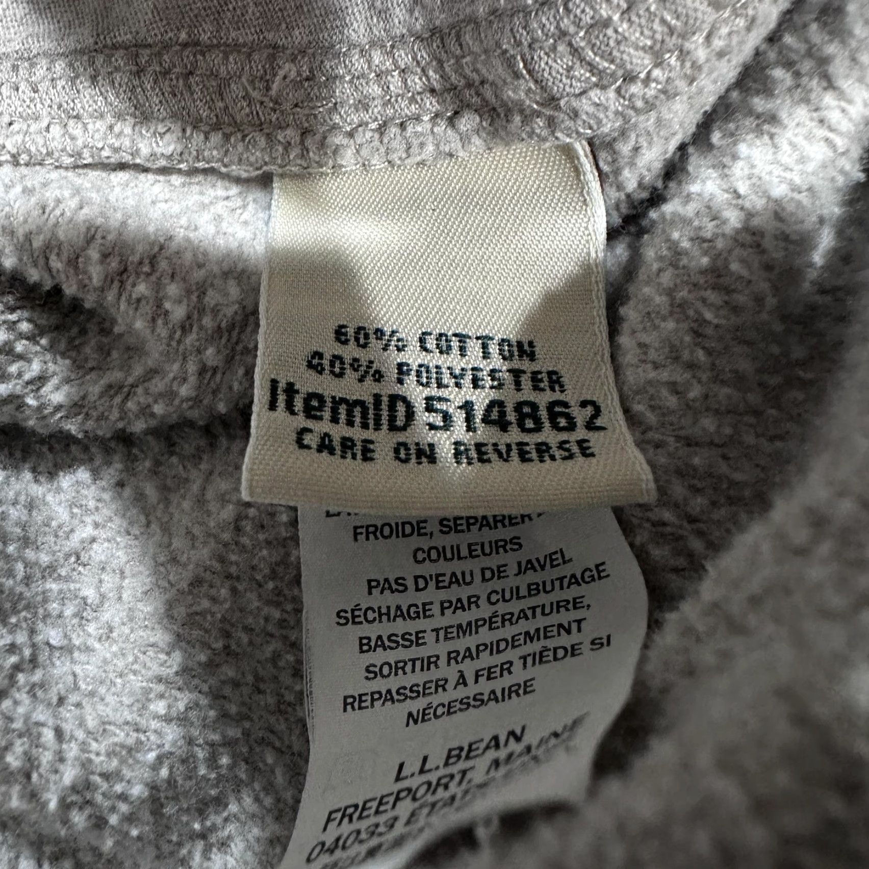 Vintage LL Bean Pants Women S Gray Sweatpants Cotton Polyester Fleece Pockets Pull On Size 28" / US 6 / IT 42 - 3 Thumbnail