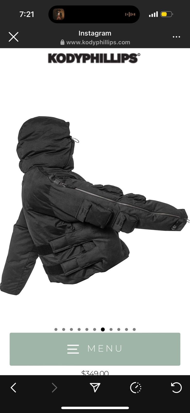 Kody Phillips Kody Phillips - TANK PUFFER BLACK Size US S / EU 44-46 / 1 - 6 Thumbnail