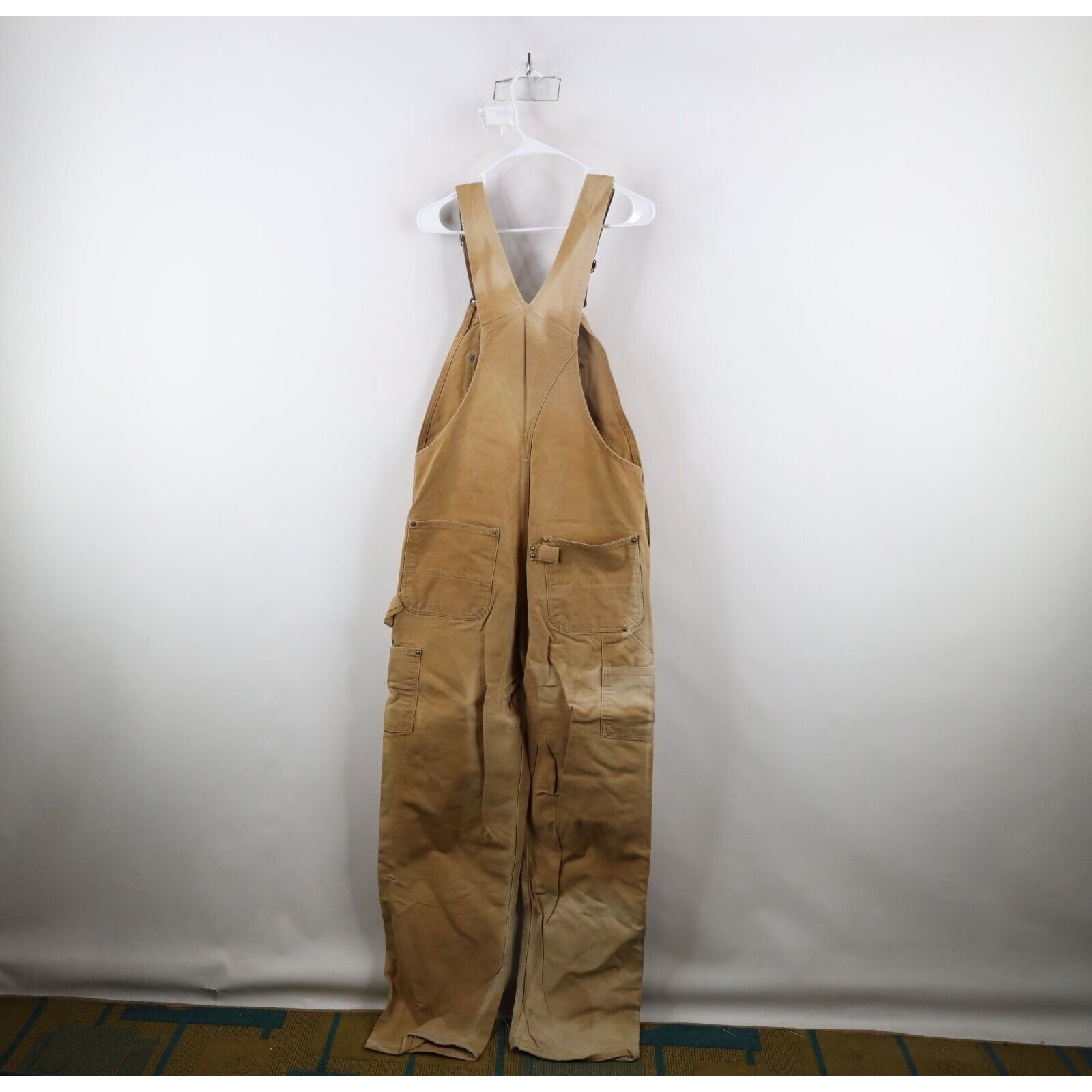 Carhartt × Vintage Vintage 90s Carhartt Distressed Double Knee Canvas Overalls Size US 34 / EU 50 - 13 Thumbnail
