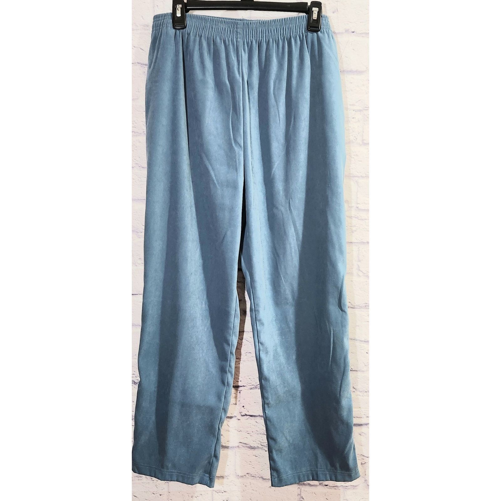 Other Draper's & Damon's Blue Pleated Pull On Pants PL Lightweight Size 34" / US 12 / IT 48 - 1 Thumbnail