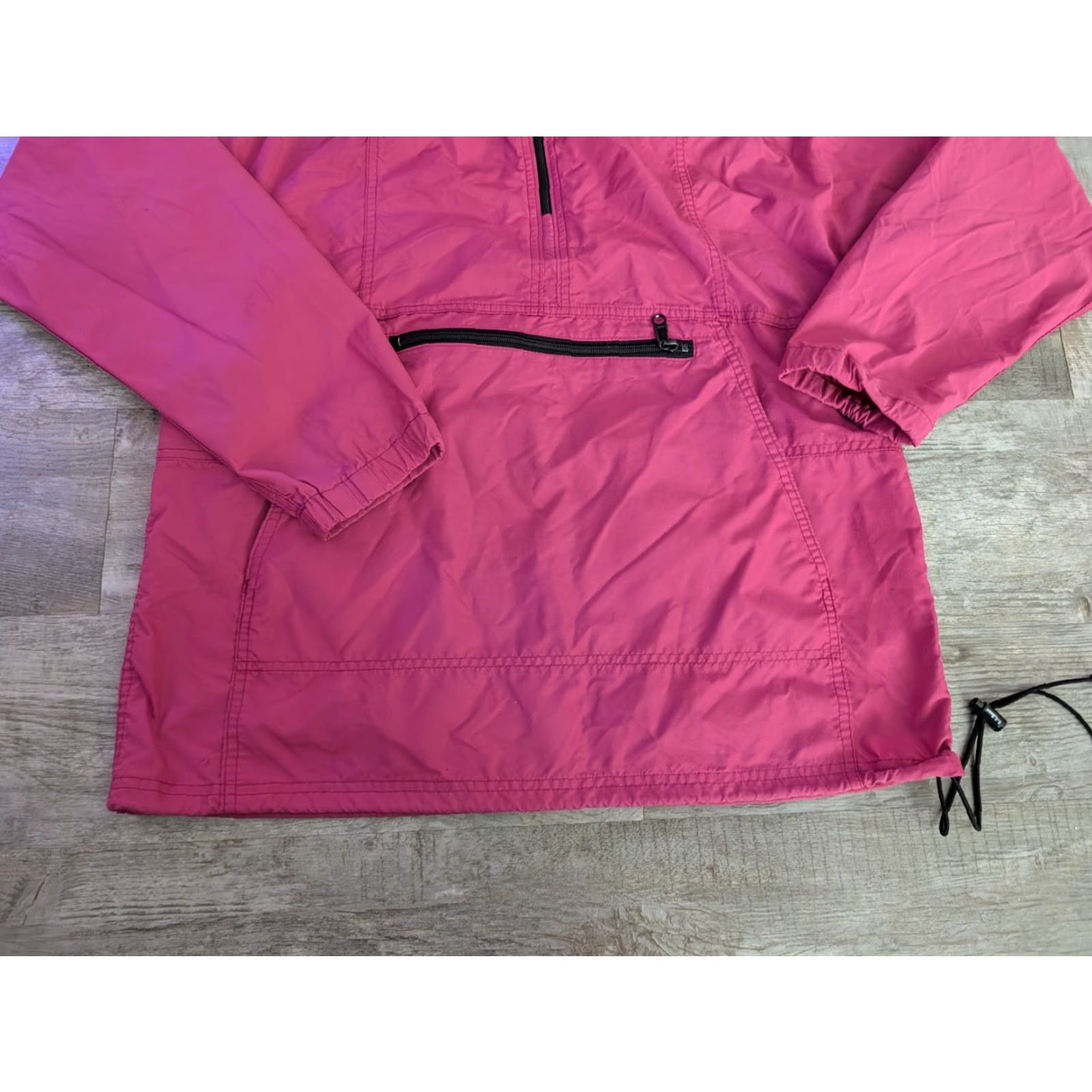 Pinko VINTAGE LL Bean Pullover Jacket Womens Medium Pink Nylon Anorak Windbreaker 1990s Made In USA Size M / US 6-8 / IT 42-44 - 5 Thumbnail
