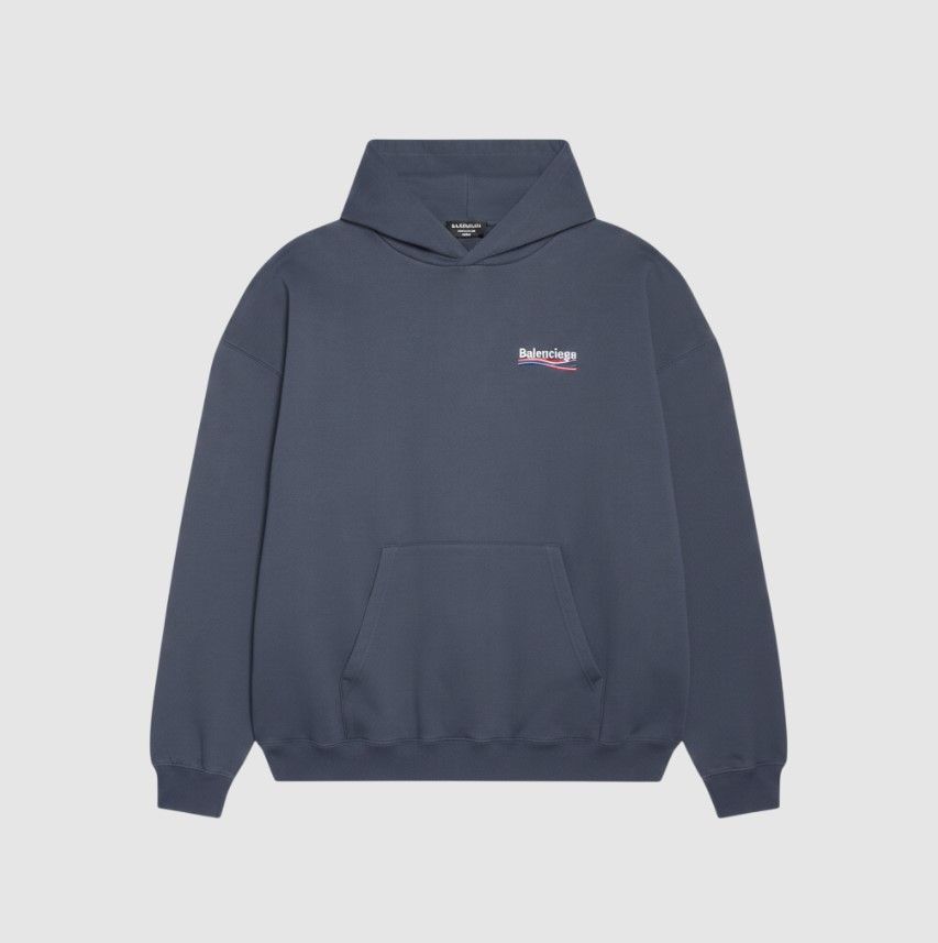 Balenciaga Balenciaga 'Embroidered Campaign Logo' Light Grey Hoodie Size US S / EU 44-46 / 1 - 1 Preview