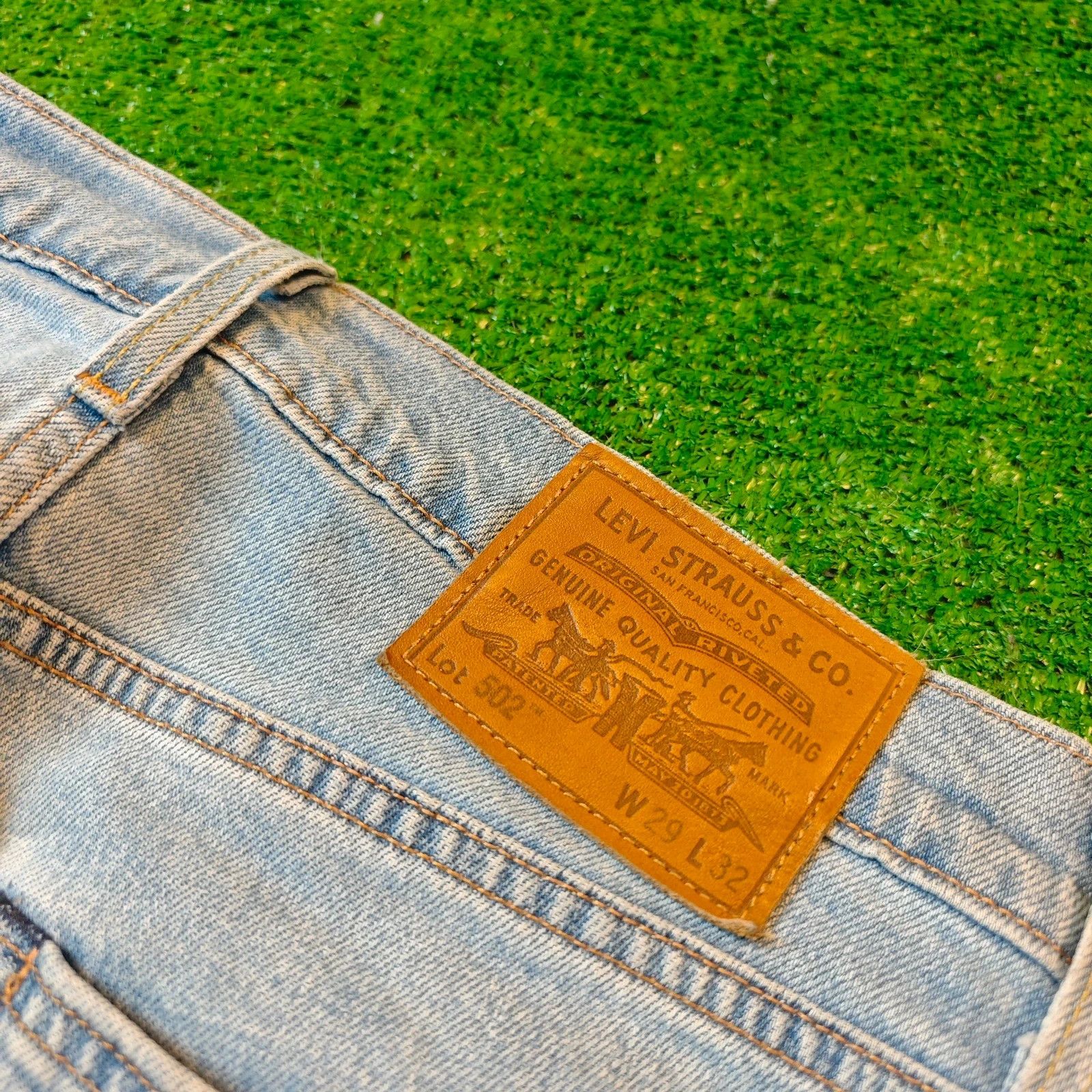 Levi's Levi's 502 Jeans Mens 29x32 Blue straight drip y2k Size US 29 - 6 Thumbnail