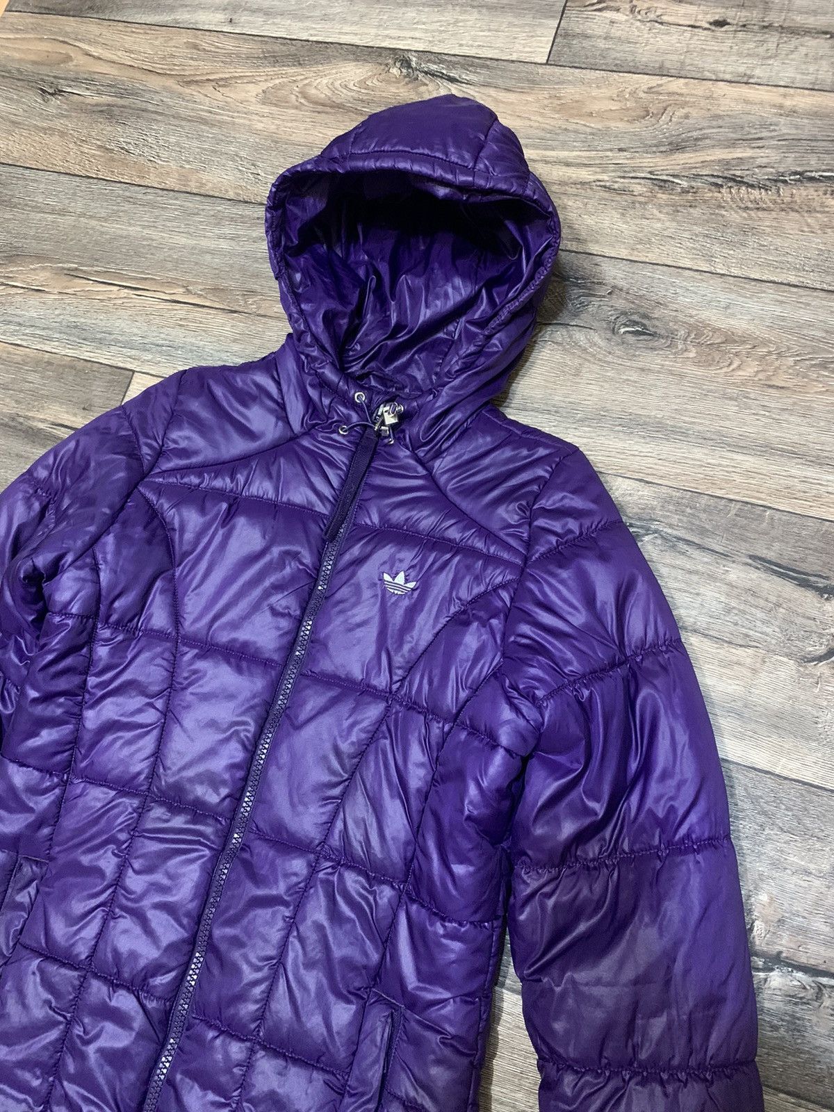 Adidas × Vintage Vintage Adidas Originals Puffer Long Violet Jacket Size S / US 4 / IT 40 - 3 Thumbnail