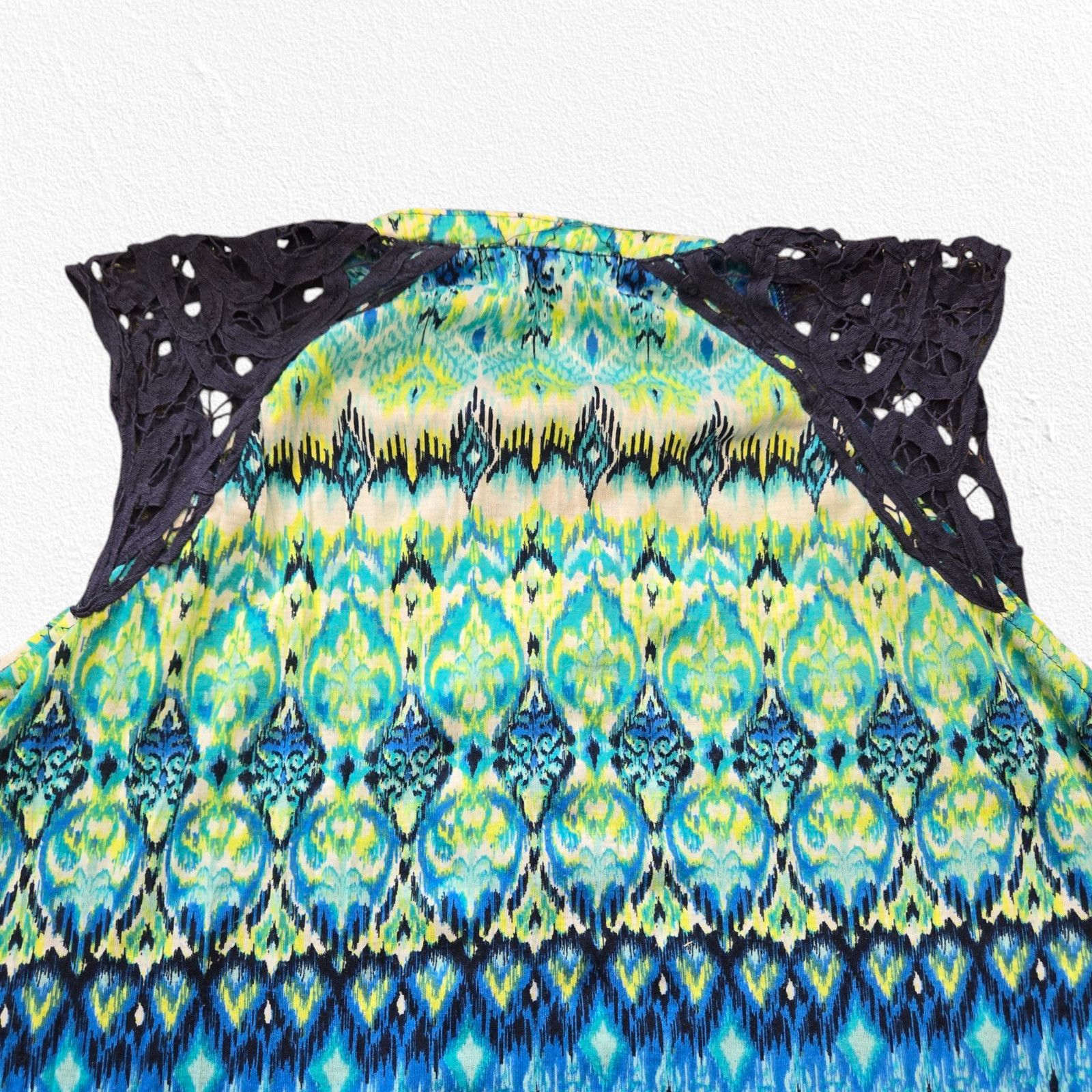 Other Green Blue Watercolor V Neck Relaxed Blouse Size 1X Size XXL / US 16-18 / IT 52-54 - 10 Thumbnail
