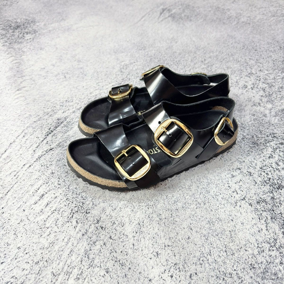 Birkenstock × Designer Birkenstock Milano Black/Gold Leather Sandals 39size 25cm Size US 8.5 / IT 38.5 - 1 Thumbnail