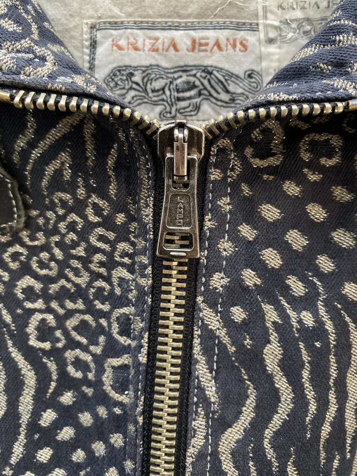 Krizia Uomo Krizia Jeans Leopard Pattern Mix Leather Jacket Boxy Fit Size US M / EU 48-50 / 2 - 6 Thumbnail