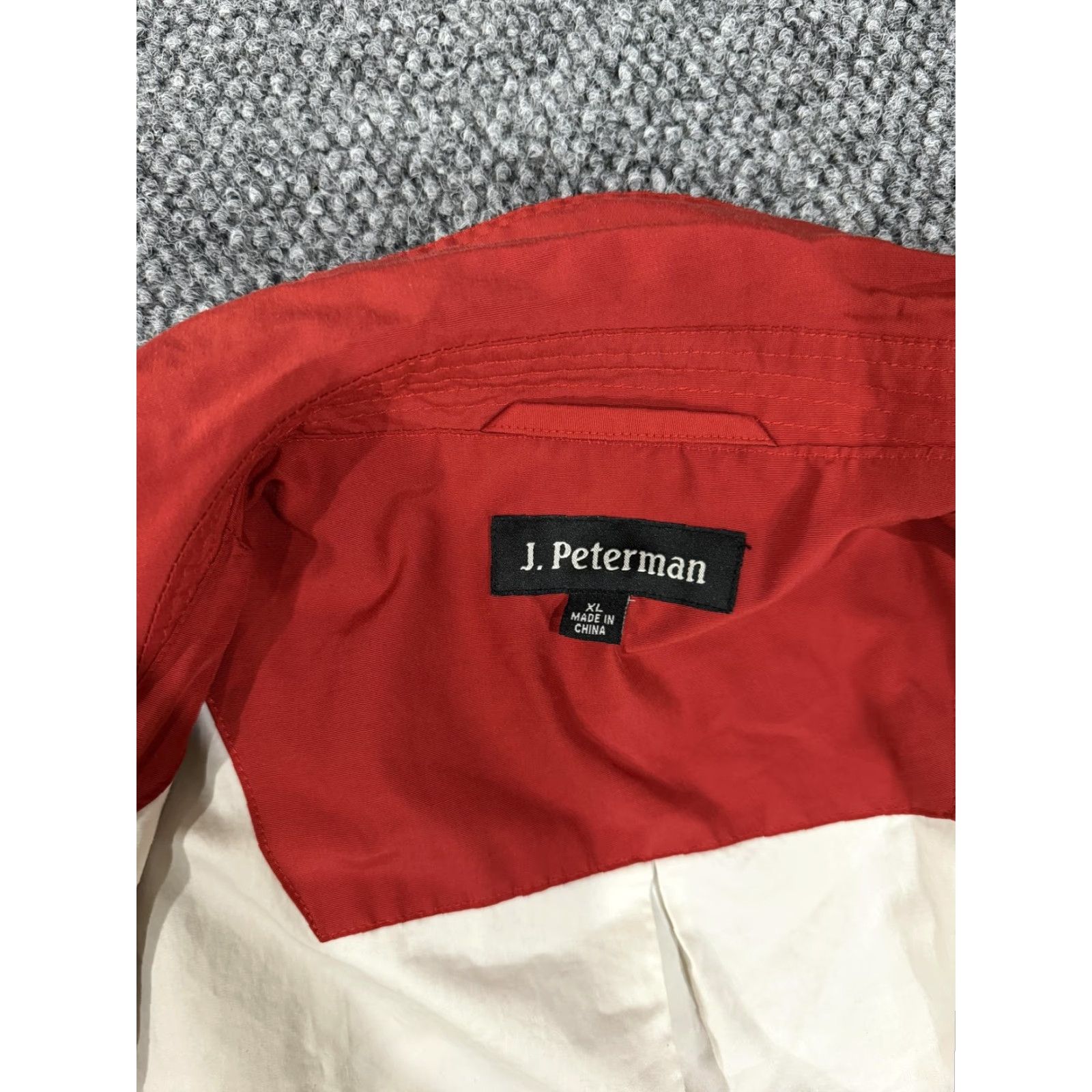 Vintage J. Peterman Jacket Mens XL Red Lightweight Lined Windbreaker Full Zip Collared Size US XL / EU 56 / 4 - 7 Thumbnail