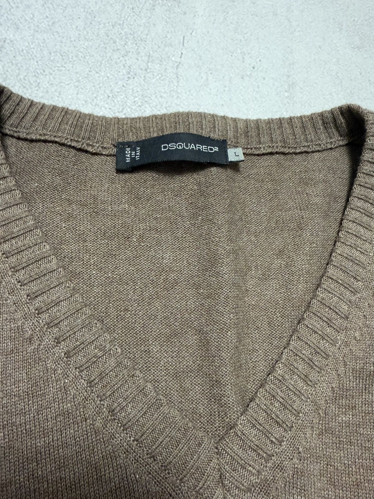 Designer × Dsquared2 Vintage Dsquared2 Sweater Pullover V Neck Mens 90s Size US L / EU 52-54 / 3 - 7 Thumbnail