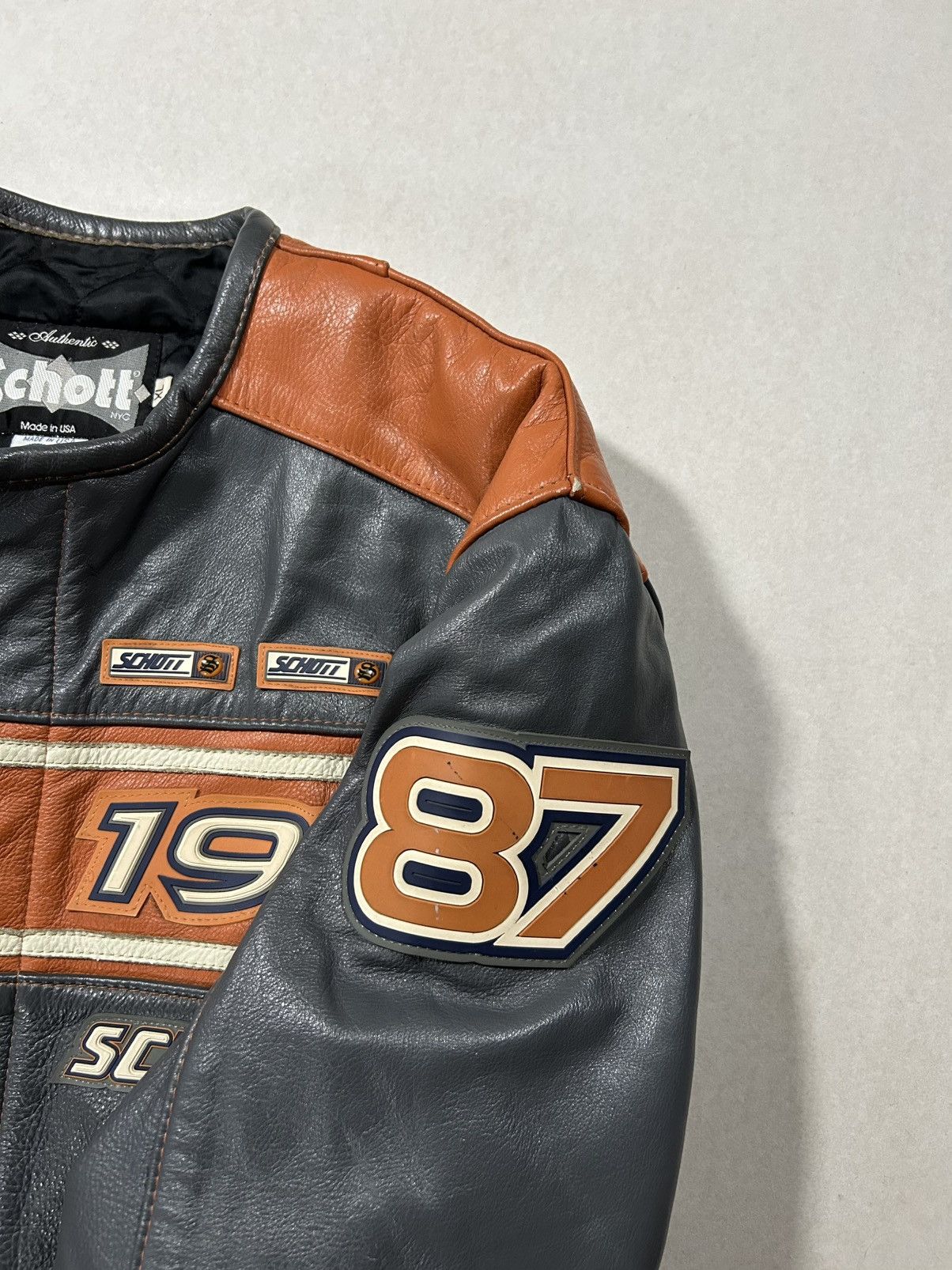 Harley Davidson × Schott × Vintage VERY RARE LEATHER JAKET SCHOTT Size US XL / EU 56 / 4 - 9 Thumbnail