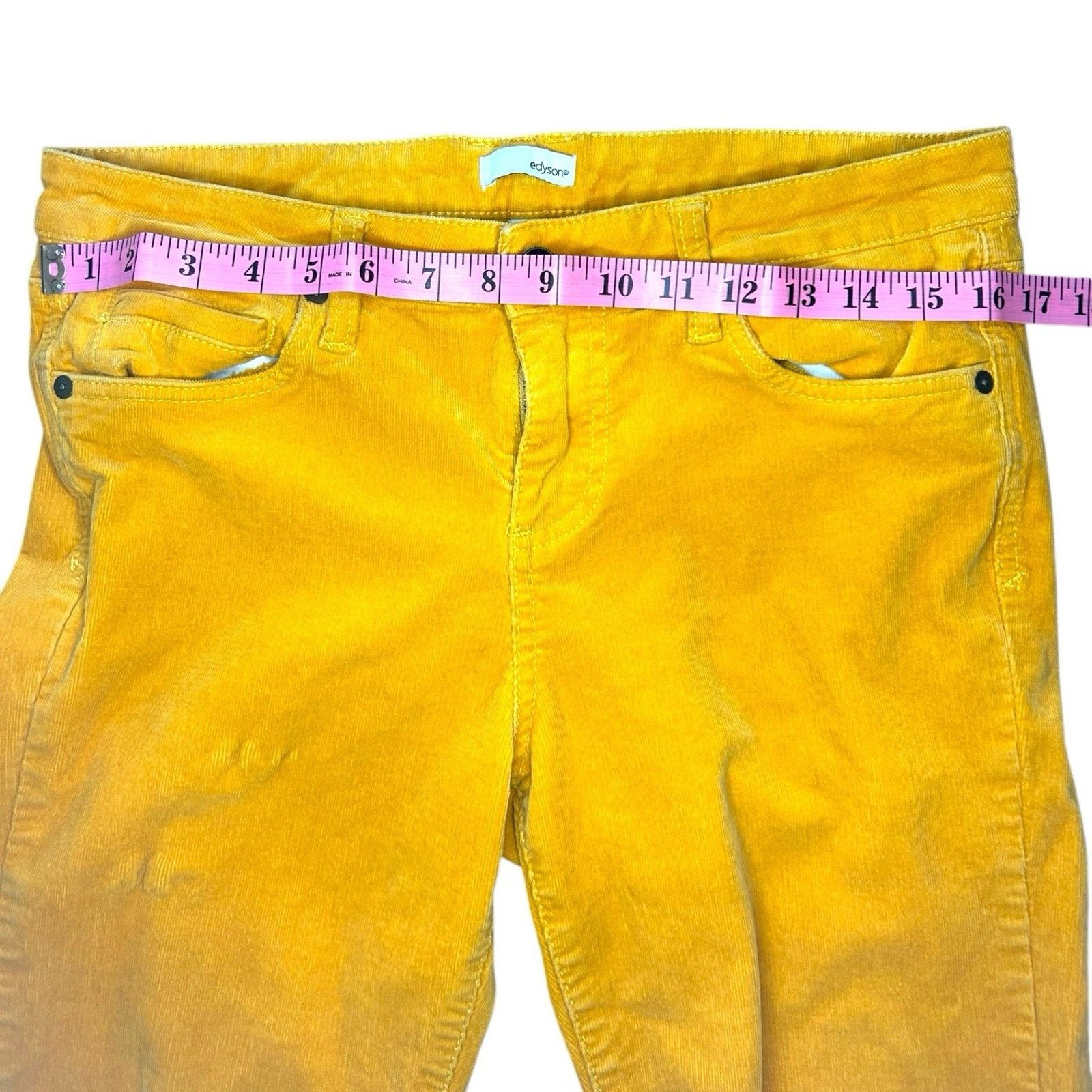 The Unbranded Brand Orange Edyson Corduroy Pants 30S Skinny Fit | Men's | Size US 30 / EU 46 - 4 Thumbnail