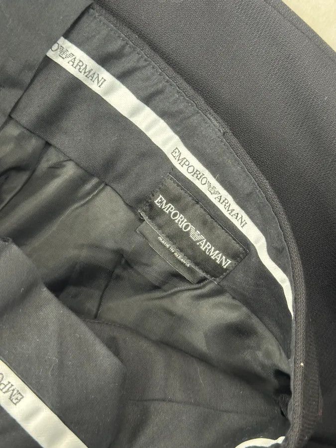 Emporio Armani 1990s Emporio Armani Black Classy Wool Tailored Pants Size US 32 / EU 48 - 4 Thumbnail