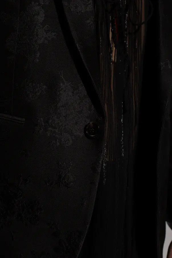 Saint Laurent Paris o1bcso1str1124 Fitted Single-Breasted Jacket in Black Size US XL / EU 56 / 4 - 4 Thumbnail