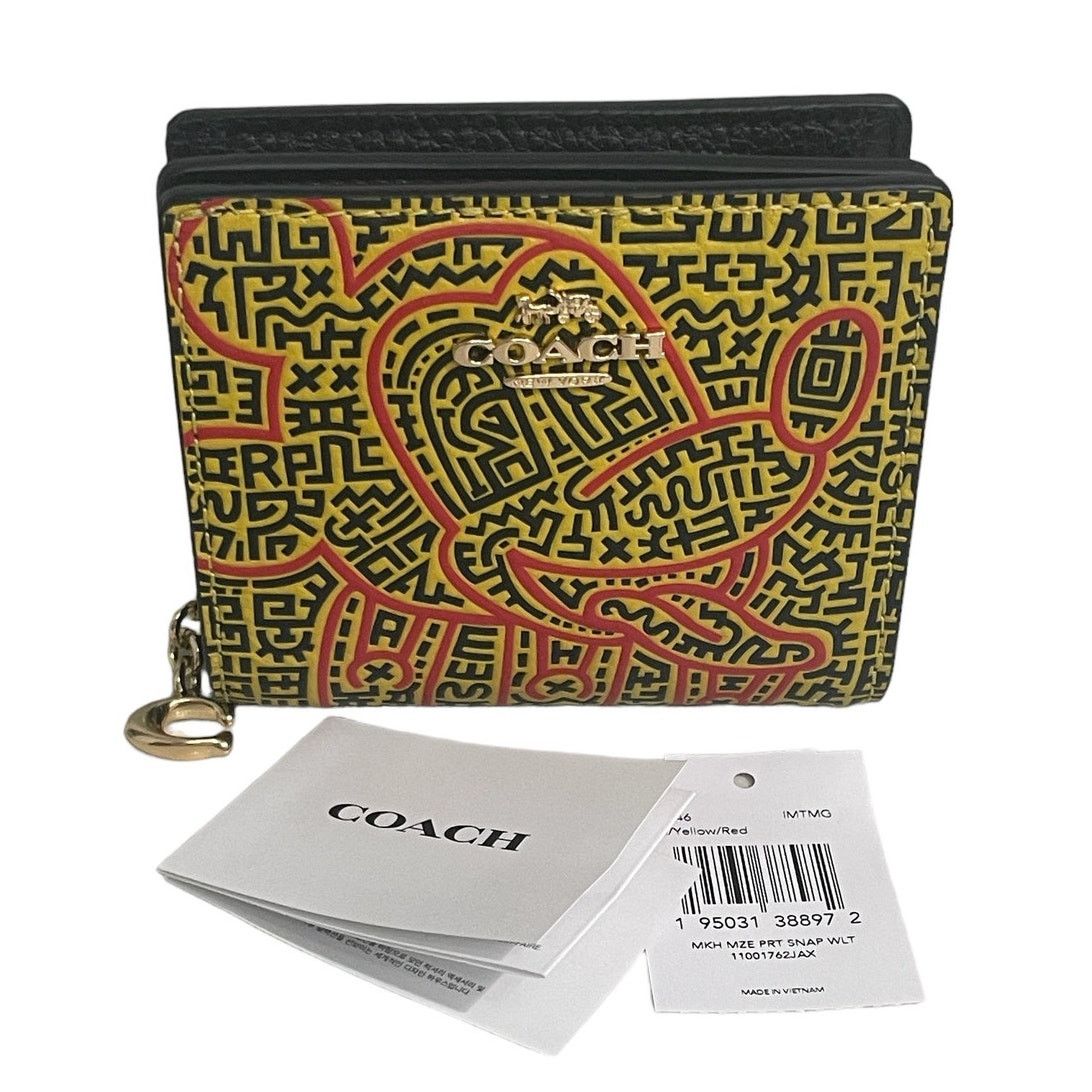 Coach Coach Disney Mickey Mouse X Keith Haring Snap Wallet New Size ONE SIZE - 1 Thumbnail