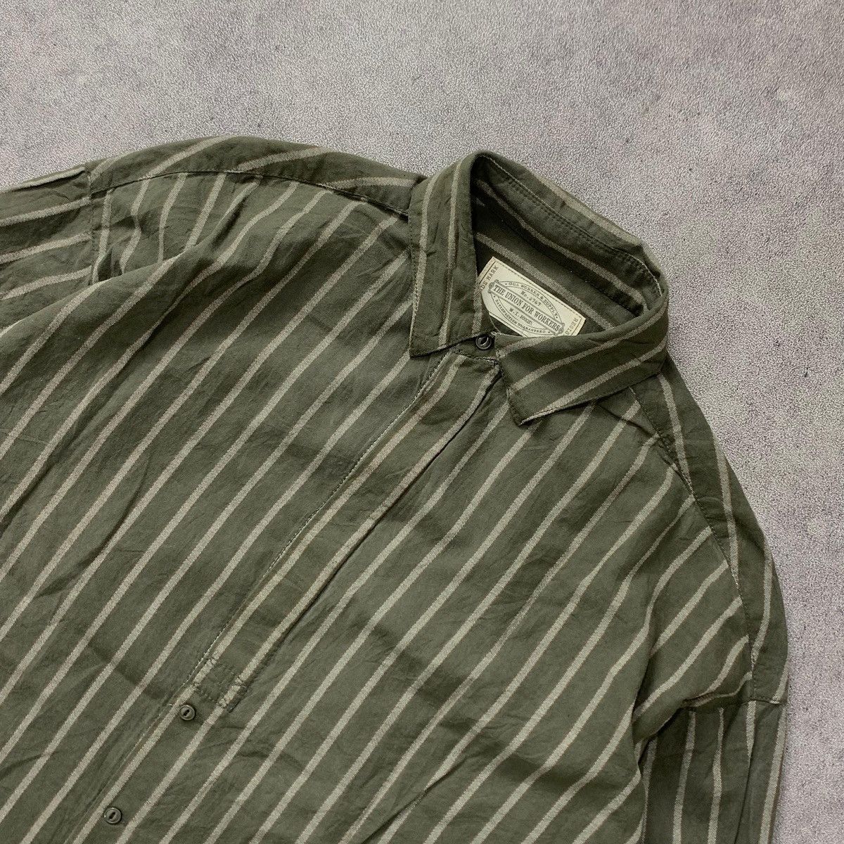 Hysteric Glamour Vtg G.O.A Hidden Button Striped Shirt Size US L / EU 52-54 / 3 - 2 Thumbnail