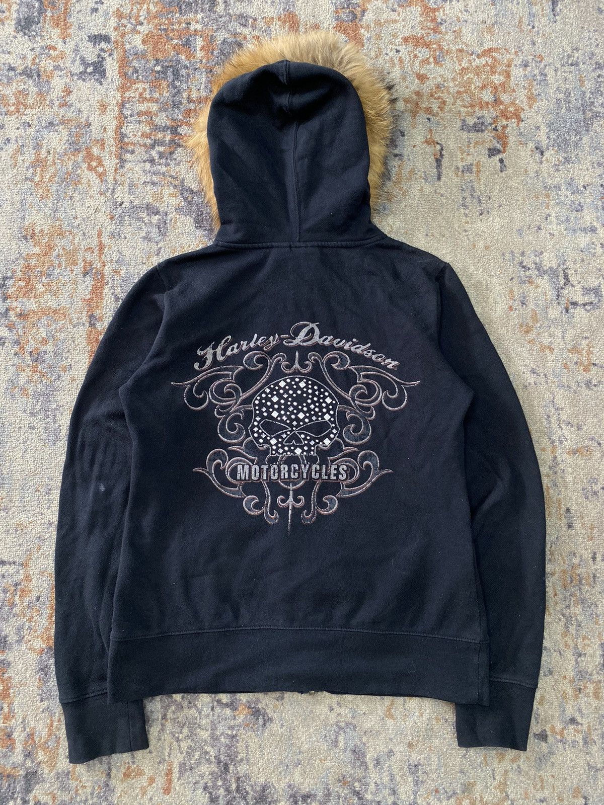Harley Davidson × If Six Was Nine × Vintage Fur Hoodie studdet harley davidson Lgb Styled Size US M / EU 48-50 / 2 - 4 Thumbnail