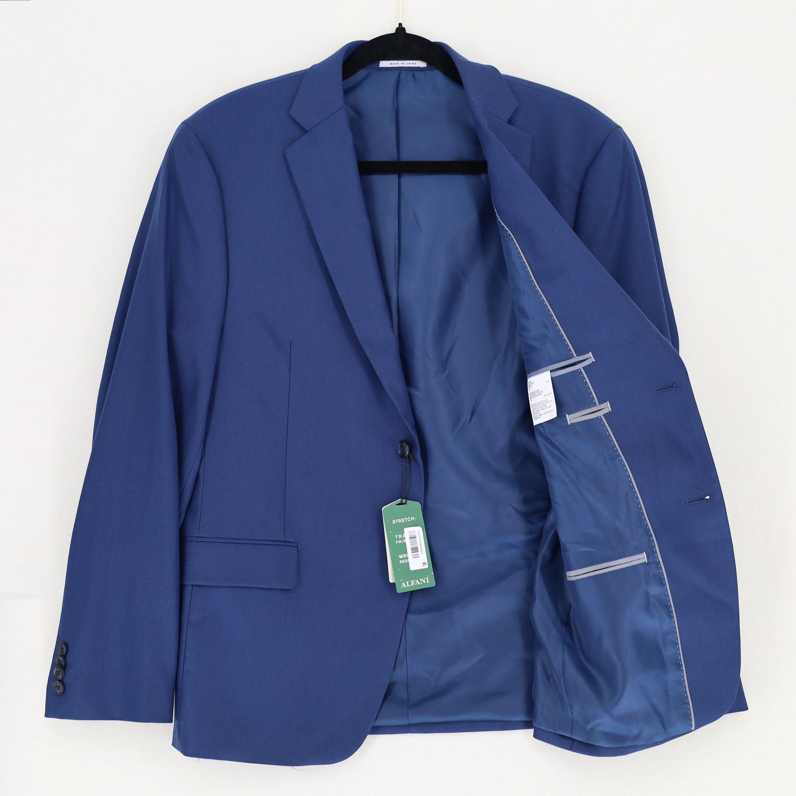 Alfani Alfani Men's Blue Classic Wrinkle Resistant Suit Jacket 40S Size 40S - 5 Thumbnail
