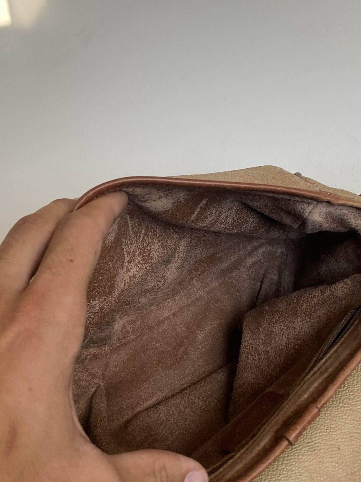 Burberry Burberrys Nova Check Vintage Leather Shoulder Bag Gold Beige Size ONE SIZE - 18 Thumbnail