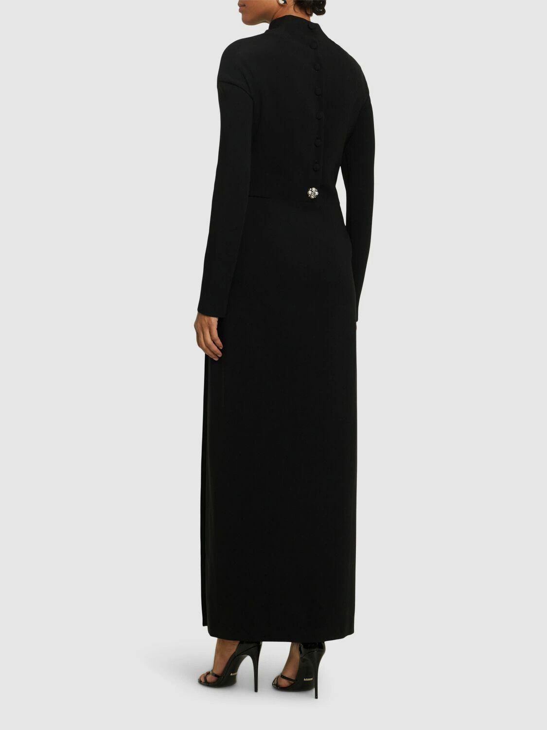 Versace o1y0226 Maxi Dress in Black Size XS / US 0-2 / IT 36-38 - 3 Thumbnail