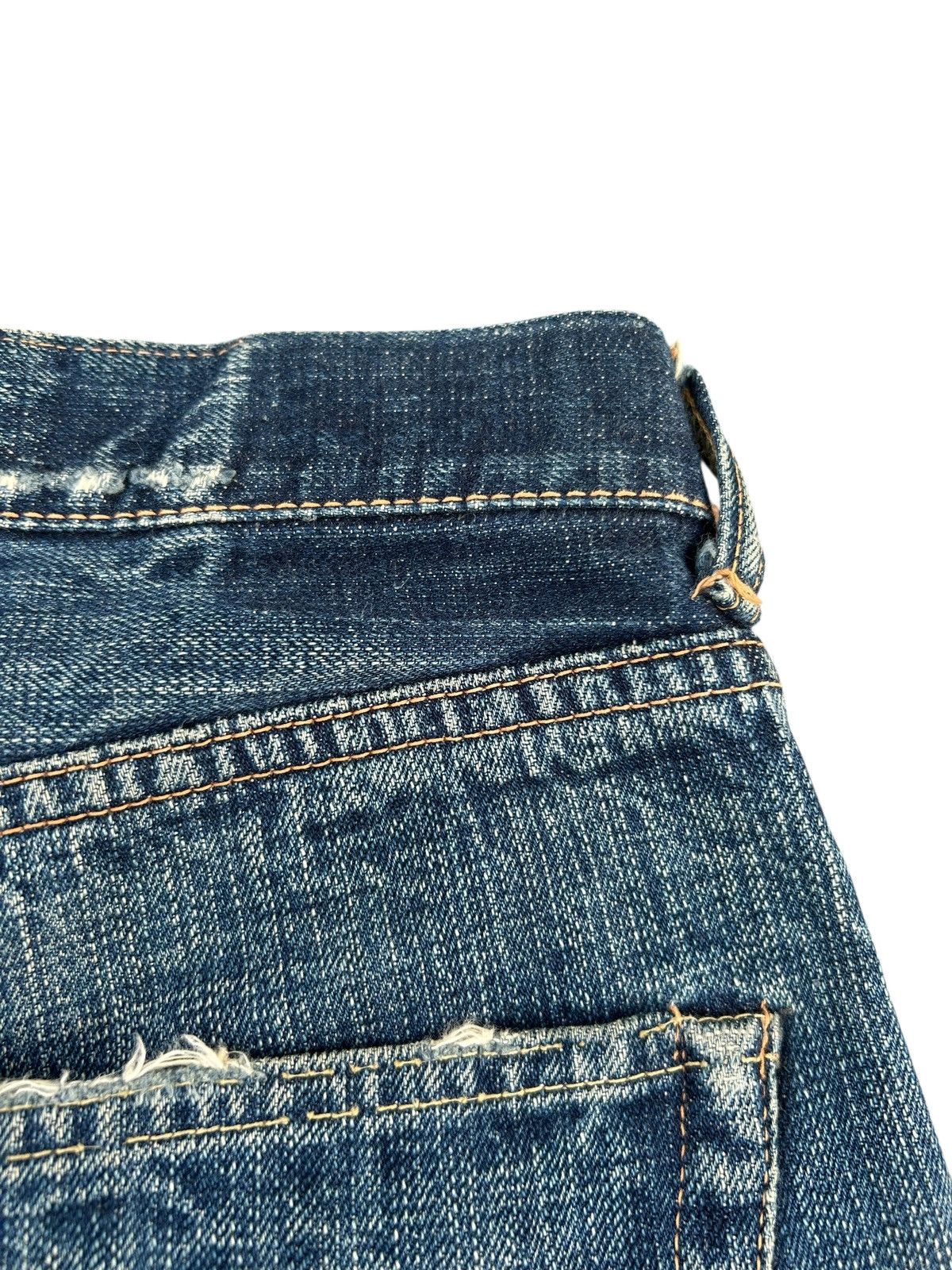 Kapital Vintage Japanese Brand Selvedge Distressed Repair Denim Jean Size US 33 - 18 Thumbnail