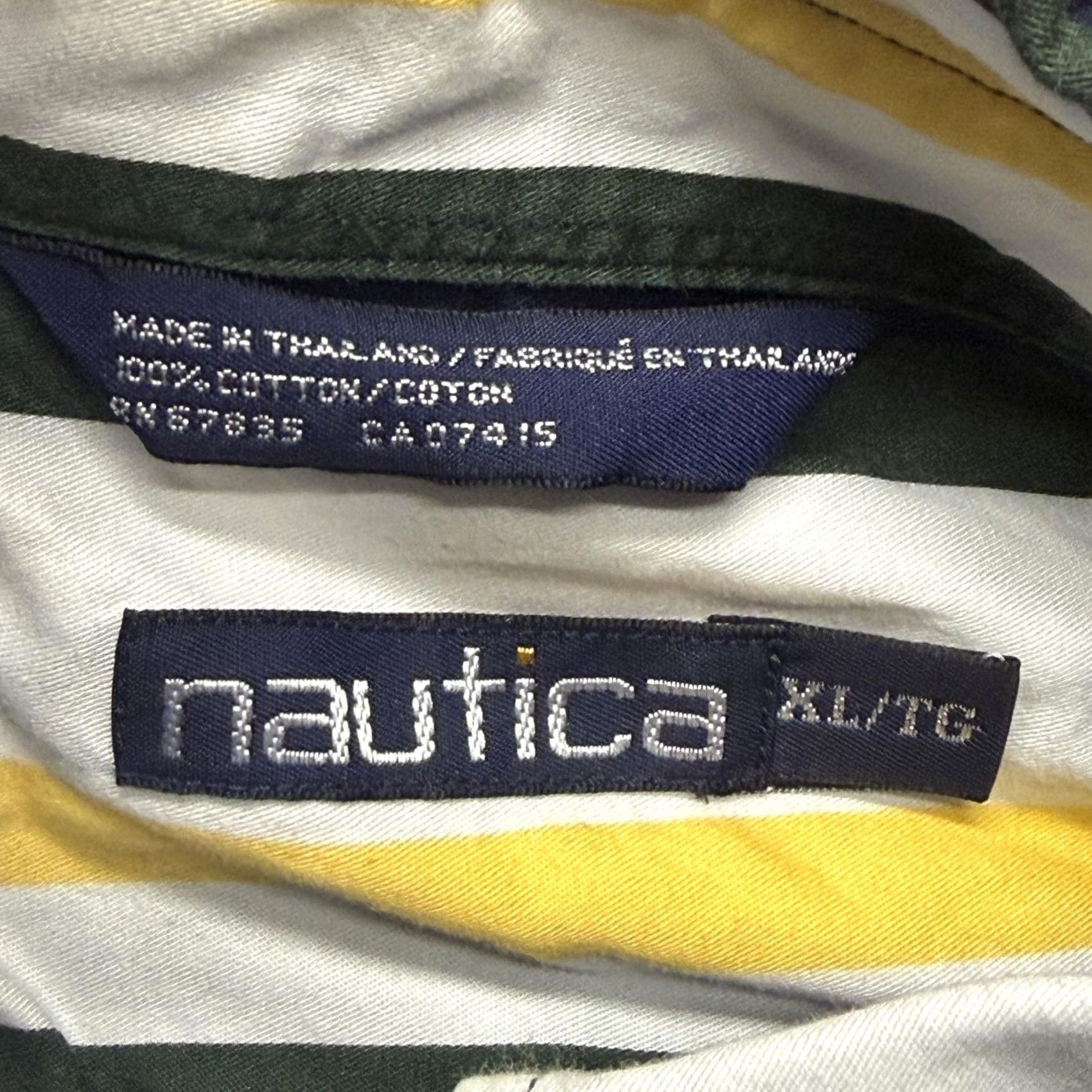 Nautica Nautica Shirt Mens XL Multicolor Vertical Stripe Cotton Button-Up Long Sleeve Size US XL / EU 56 / 4 - 6 Thumbnail