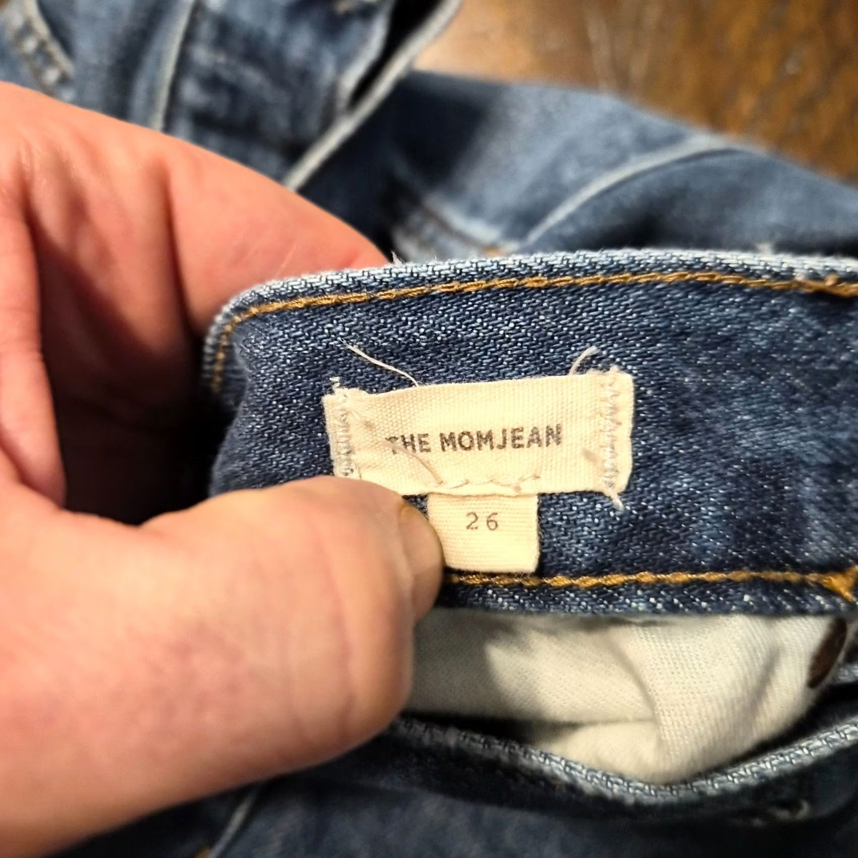 Madewell Madewell Jeans Womens Blue The Mom Jean High Rise Denim Taper Size 26 Size 26" / US 2 / IT 38 - 4 Thumbnail