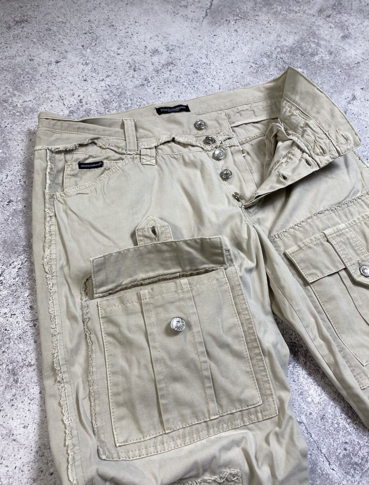 Dolce & Gabbana 🔥 Dolce&Gabbana Archive 00s PatchWork Distressed Pants Size US 34 / EU 50 - 13 Thumbnail