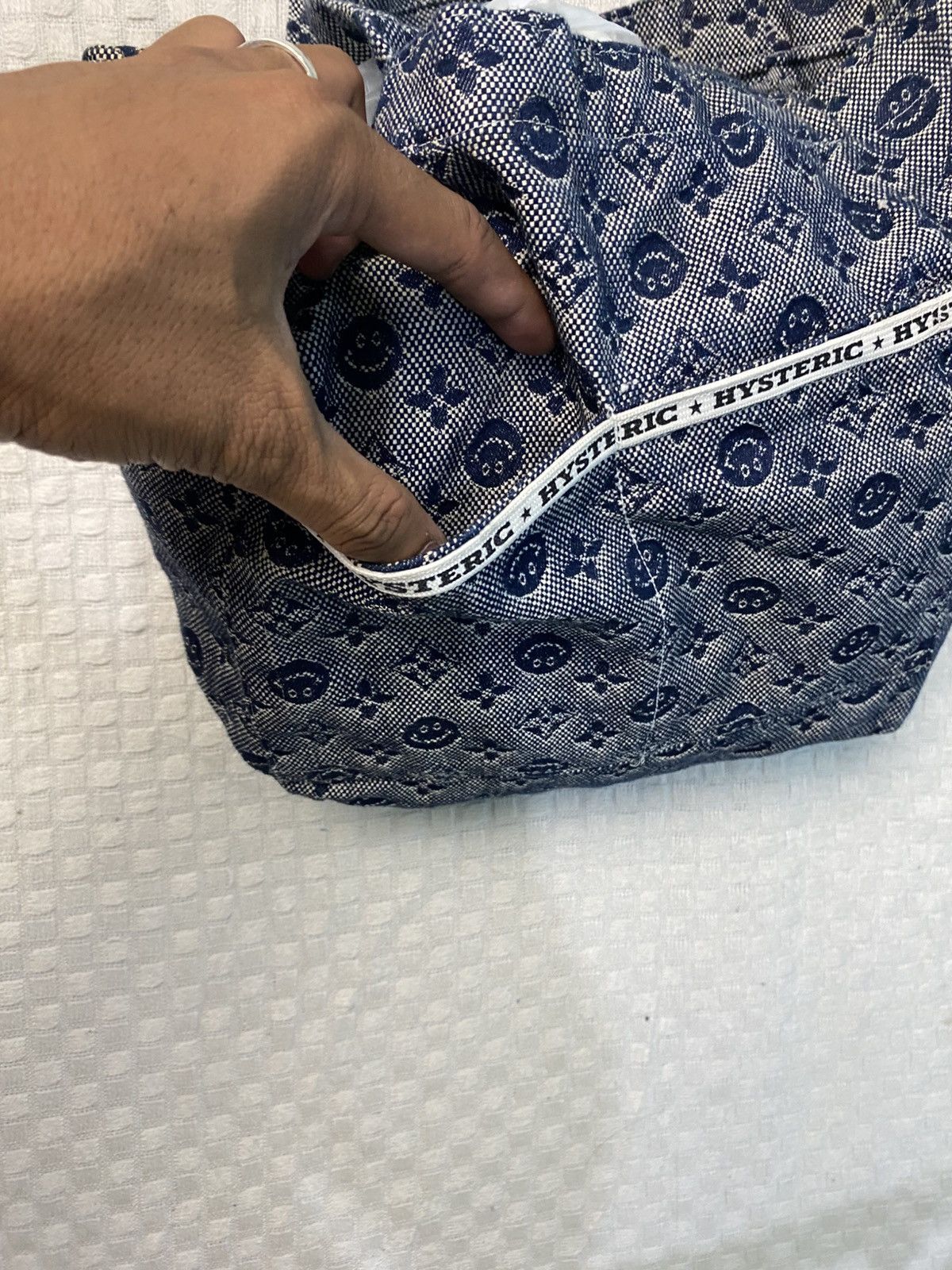 Hysteric Glamour Hysteric Glamour denim monogram tote bag smile repeating Size ONE SIZE - 6 Thumbnail