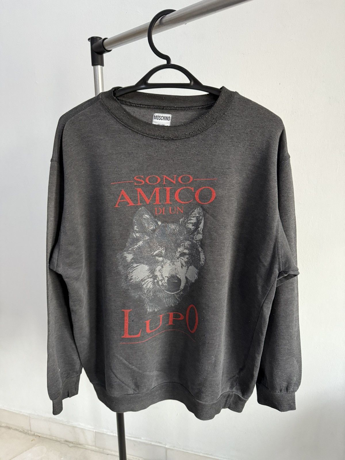 Moschino Moschino "Sono Amico Di Un Lupo" graphic sweatshirt Size US L / EU 52-54 / 3 - 1 Thumbnail