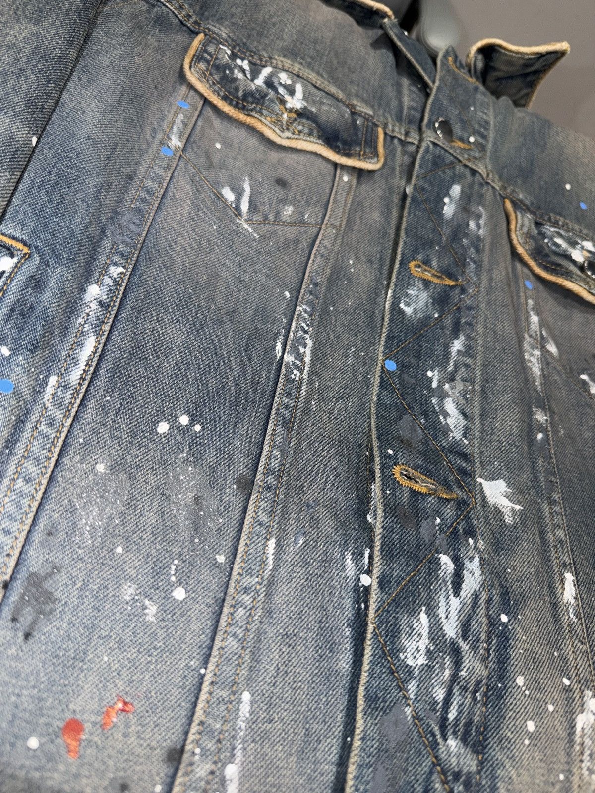 Amiri Amiri Size XL Ink-dipped denim jacket Size US XL / EU 56 / 4 - 3 Thumbnail
