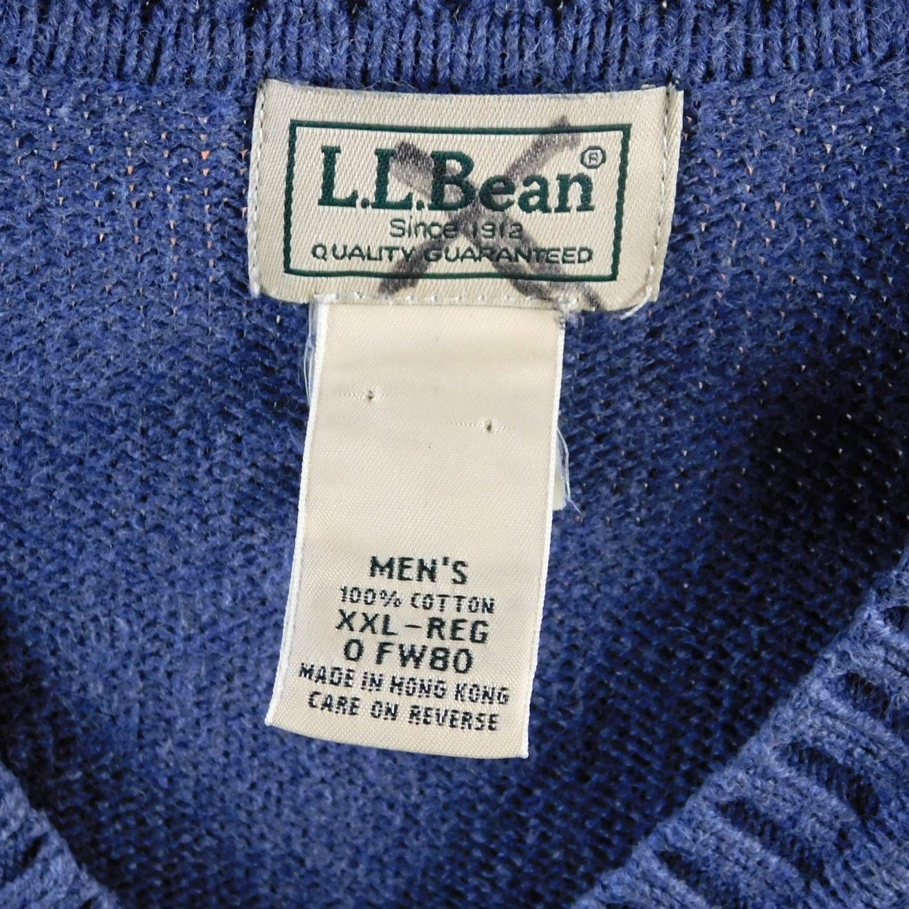 L.L. Bean LL Bean Sweater Vest Size XXL 2XL Blue Cotton O FW80 Size US XXL / EU 58 / 5 - 3 Thumbnail