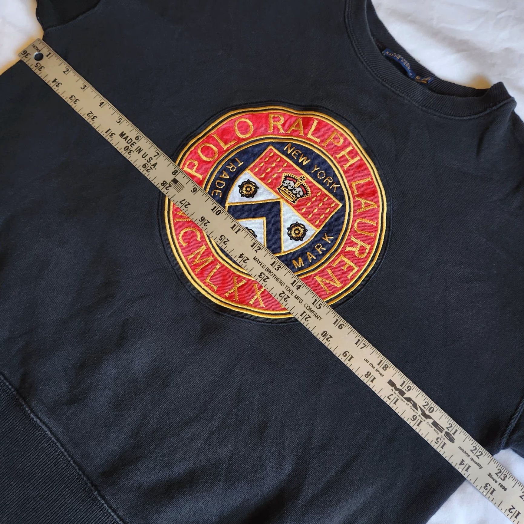 Ralph Lauren Polo Ralph Lauren Women's XS Black Knit Embroidered Crest Sweatshirt Pullover Activewear Size XS / US 0-2 / IT 36-38 - 4 Thumbnail