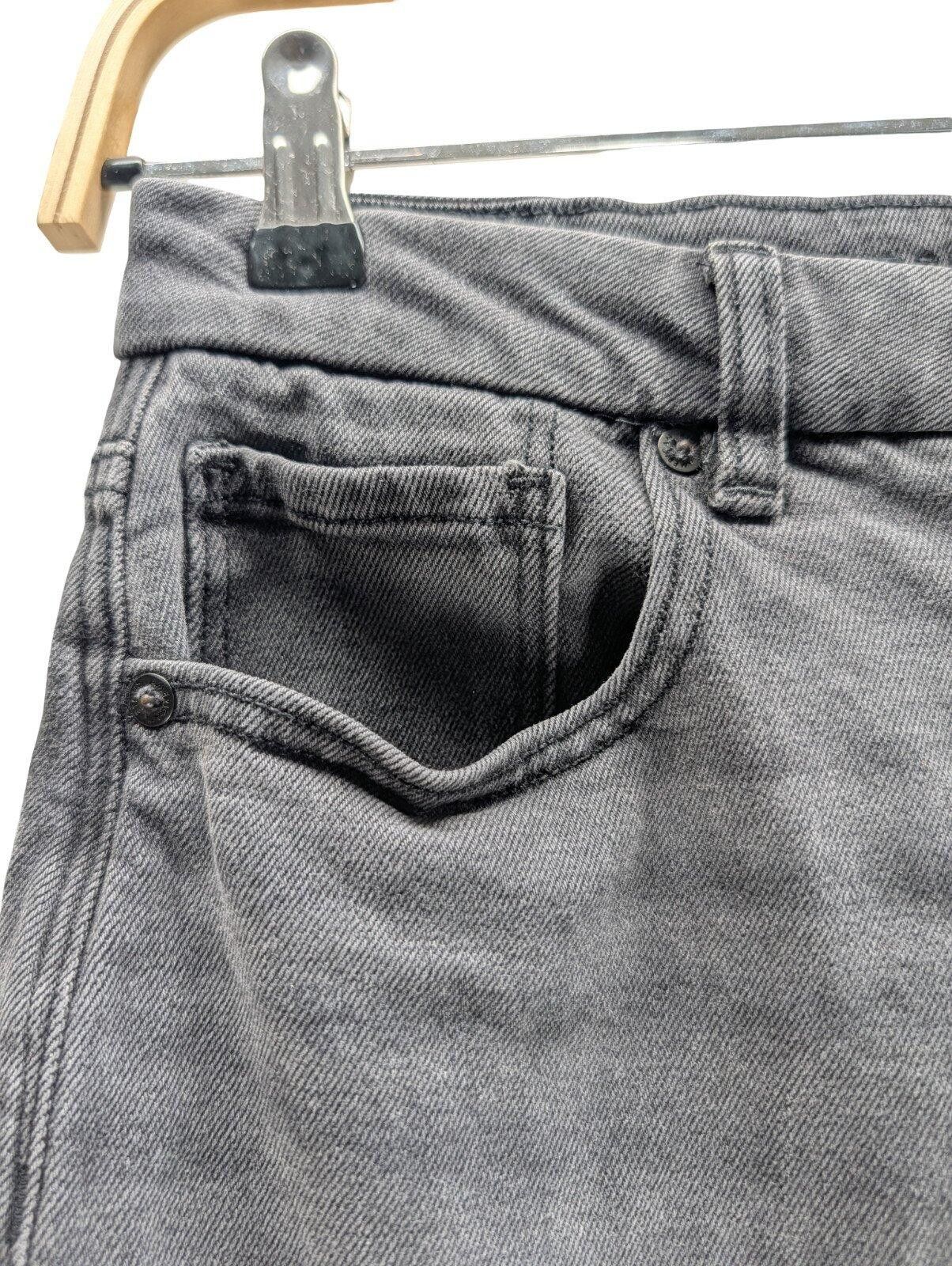 American Eagle Outfitters American Eagle Straight Jeans 6 X-Short Stretch Gray Wash Size 28" / US 6 / IT 42 - 3 Thumbnail