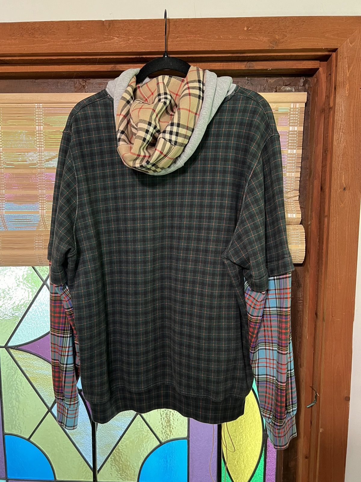 Burberry Burberry green patchwork hoodie Size US L / EU 52-54 / 3 - 2 Thumbnail