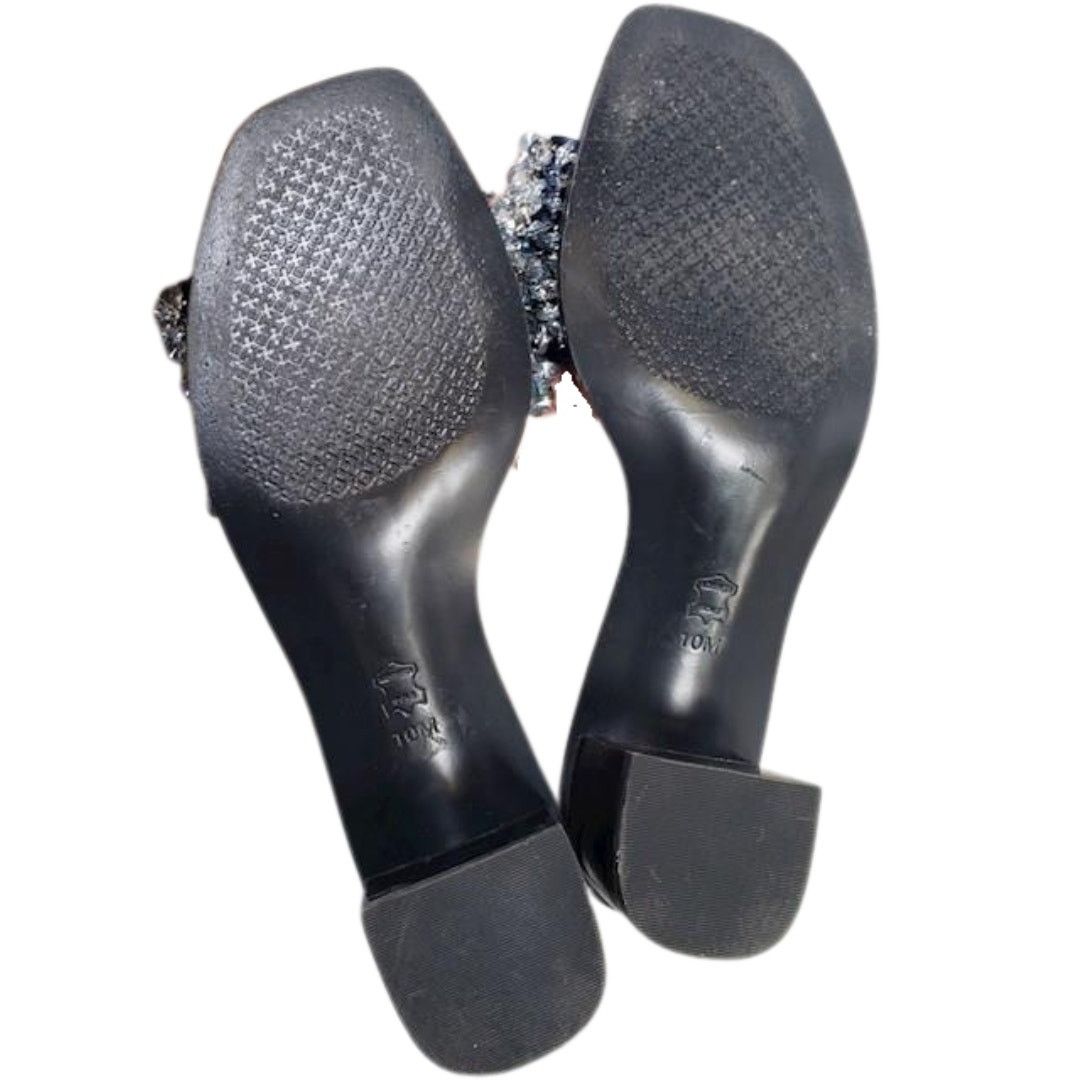 Tory Burch Tory Burch Navy Crystal Embellished Block Heel Slide sz 10 Size US 10 / IT 40 - 8 Thumbnail