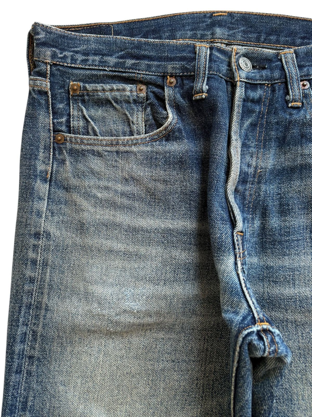 Denime × Japanese Brand Vintage Denime Selvedge Rusty Mud Wash Loose Baggy Shorts Size US 31 - 6 Thumbnail