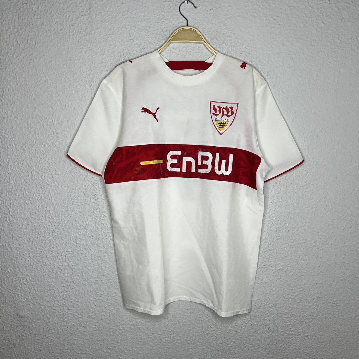 Puma × Vintage VfB Stuttgart Puma Home Soccer Football jersey Tshirt Tee Size US L / EU 52-54 / 3 - 1 Thumbnail
