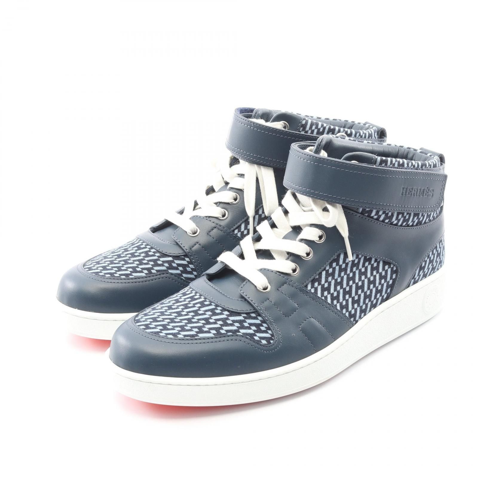Hermes Hermes Hermes Leather Canvas Sneakers Leather Shoes DUTY FREE for USA Size ONE SIZE - 1 Thumbnail