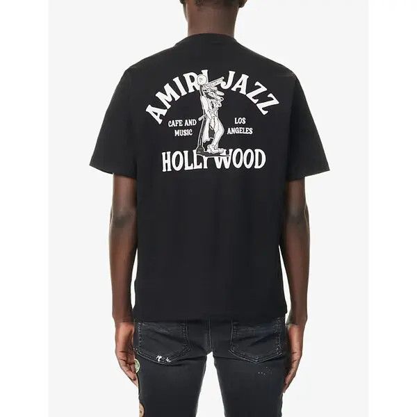 Amiri o1h1sh10525 Jazz Wolf T-Shirt in Black Size US L / EU 52-54 / 3 - 4 Thumbnail