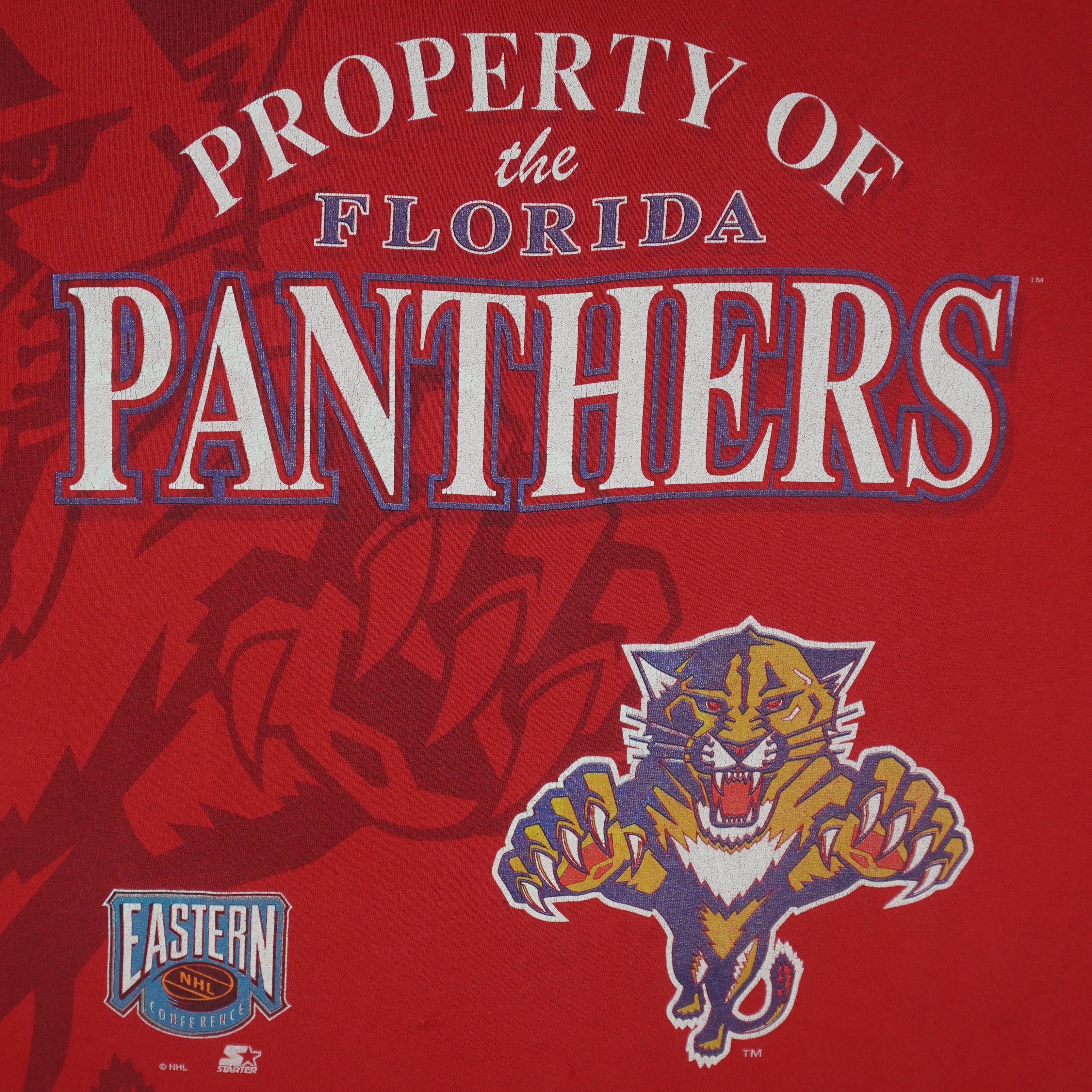 Starter Florida Panthers Big Spell-Out T-Shirt 1990s Size US XL / EU 56 / 4 - 4 Thumbnail