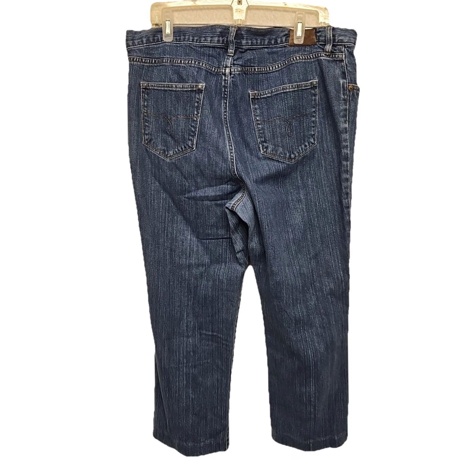 Ralph Lauren VINTAGE Ralph Lauren Jeans Co Women’s 16W Straight Leg Stretch Denim Blue Mid Rise Size 38" / US 16 / IT 52 - 5 Thumbnail
