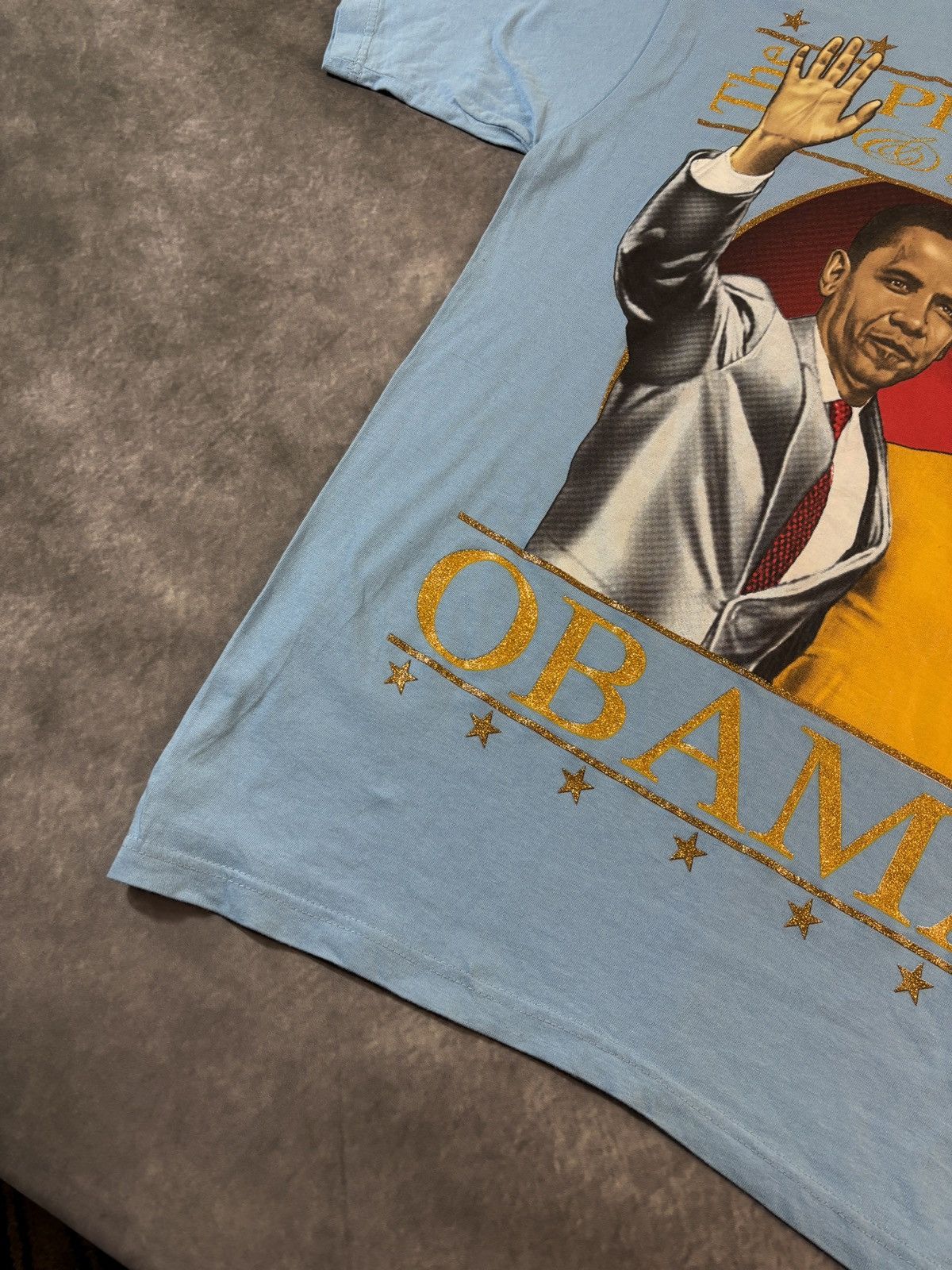 Rap Tees Michelle & Barack Obama Oversized Tee Bling 2000s Jeezy Y2K Size US XXL / EU 58 / 5 - 6 Thumbnail