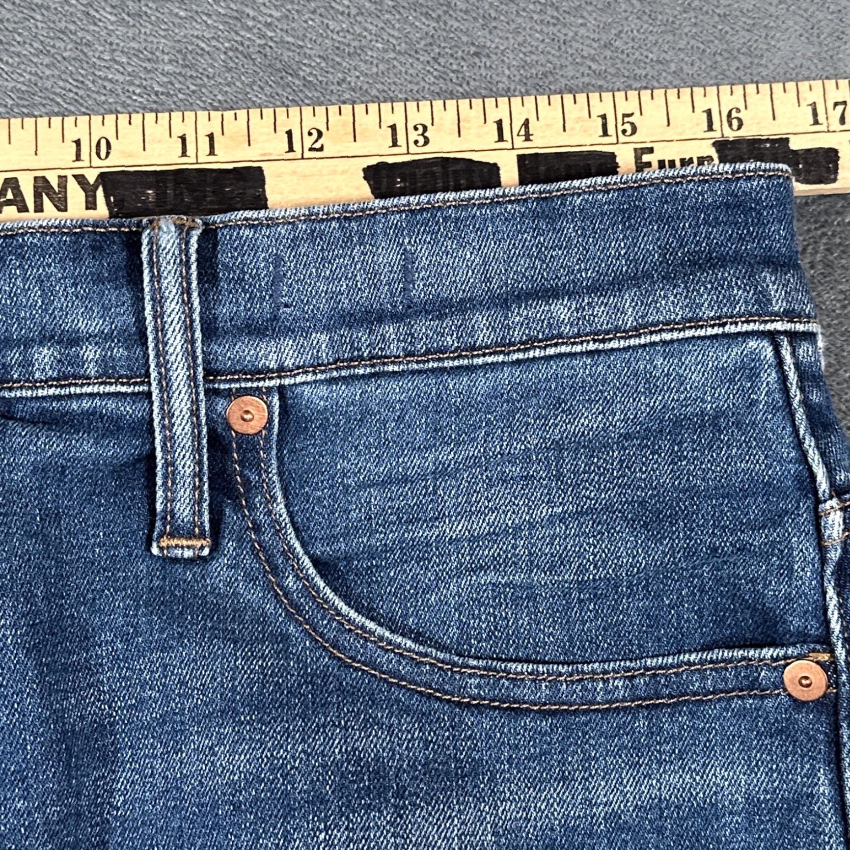 Madewell Madewell Jeans Womens 31 Blue Cropped Classic Straight Magic Pockets Selvedge Denim Size 24" / US 00 / IT 34 - 7 Thumbnail