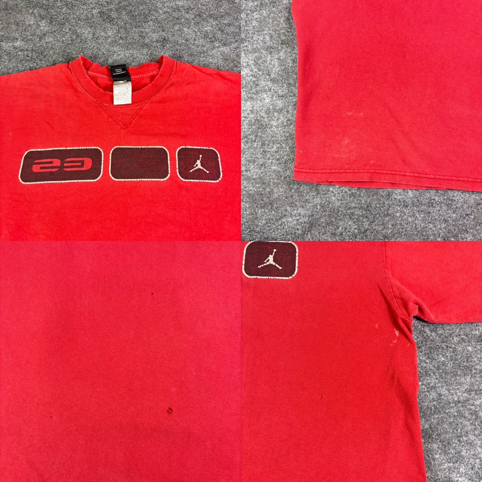 Jordan Brand VINTAGE Jordan Brand T-Shirt Mens XL Red Jumpman 23 Graphic Distressed Cotton Size US XL / EU 56 / 4 - 8 Thumbnail
