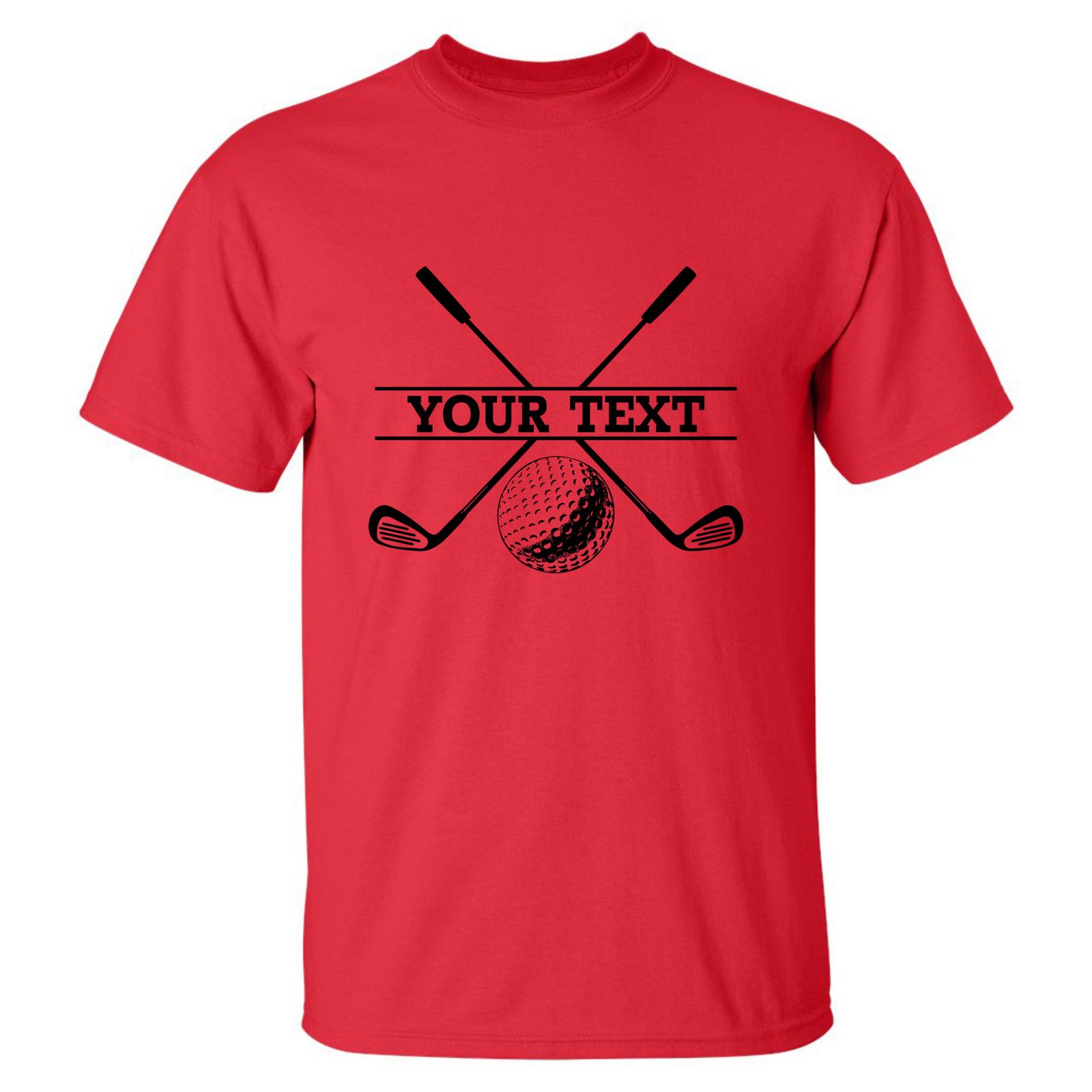 Gildan Personalized Golf Ball Crossed Clubs YOUR NAME T-Shirt Size US L / EU 52-54 / 3 - 15 Thumbnail